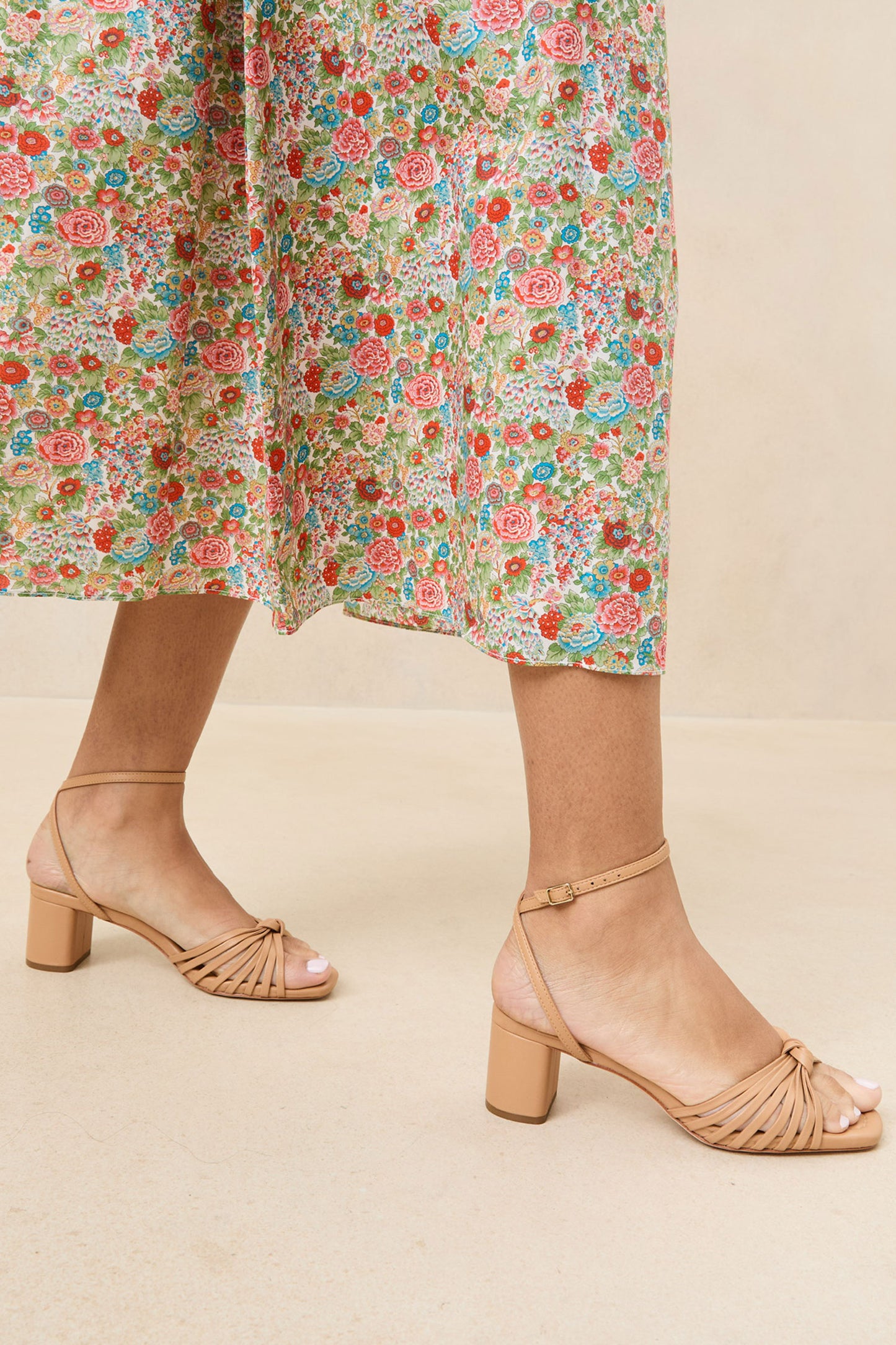 Olivia Leather Knot Heel