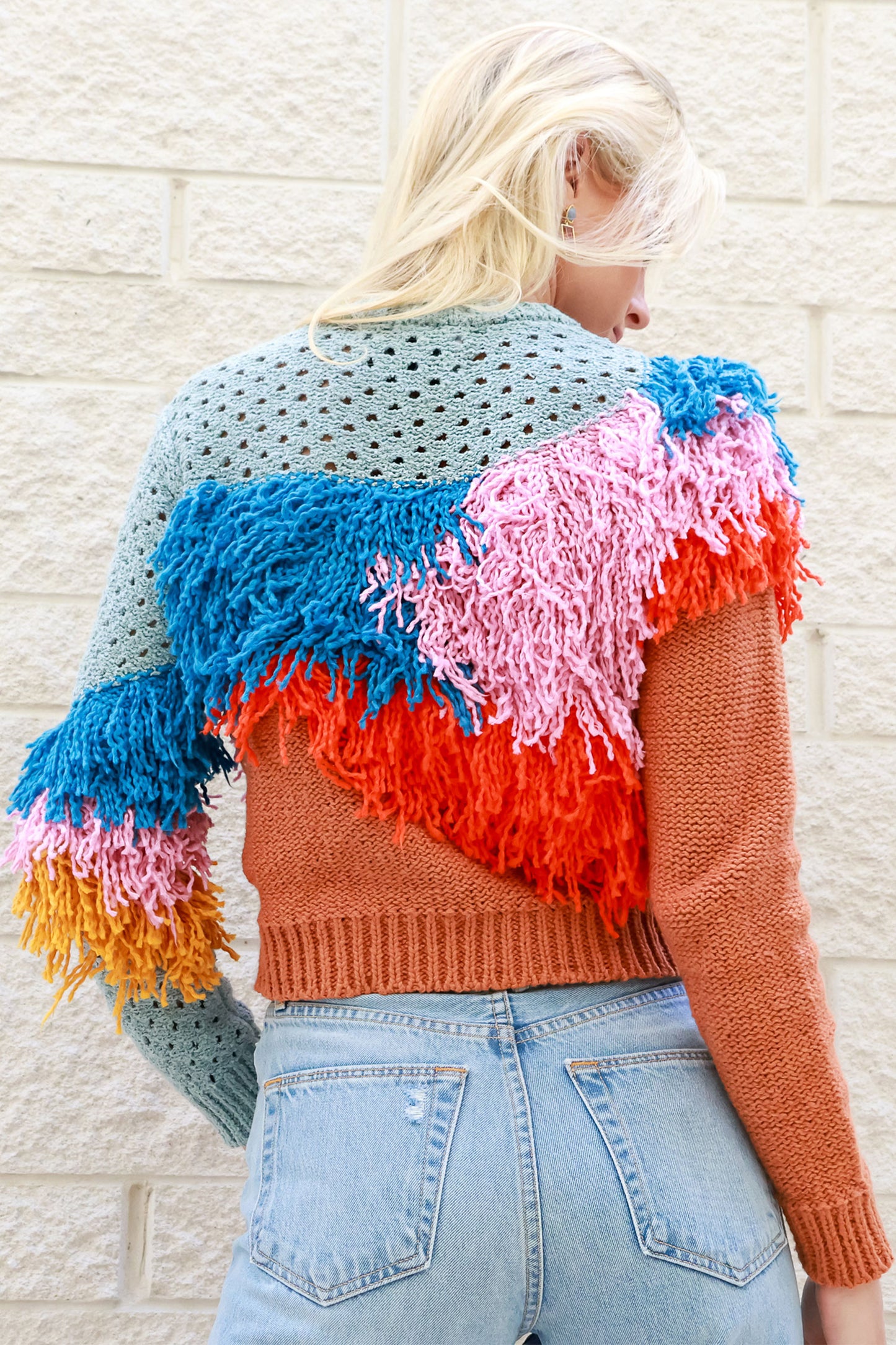 Wave Fringe Pullover