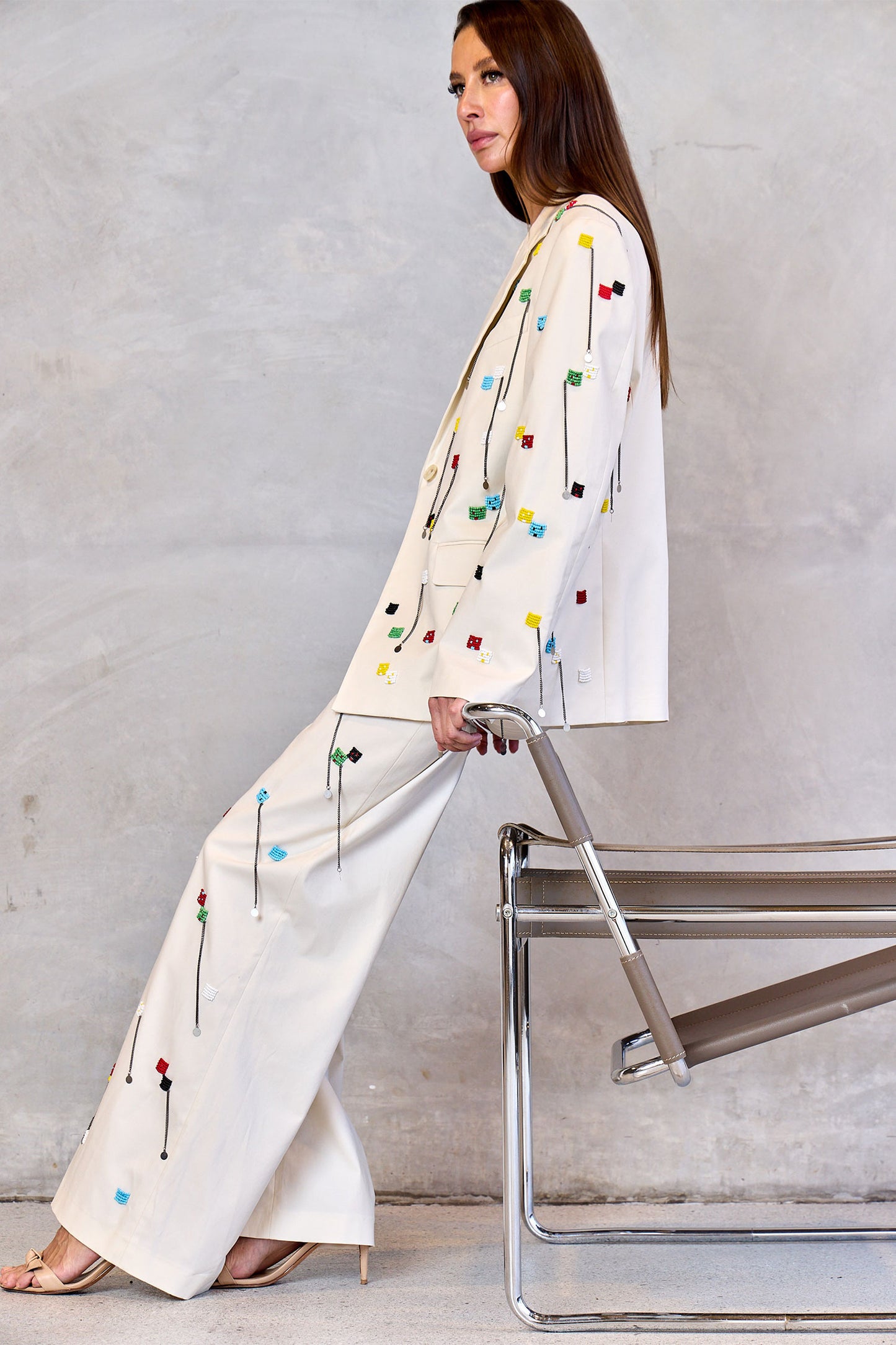 Single Breasted Beaded Jacket - FINAL SALE