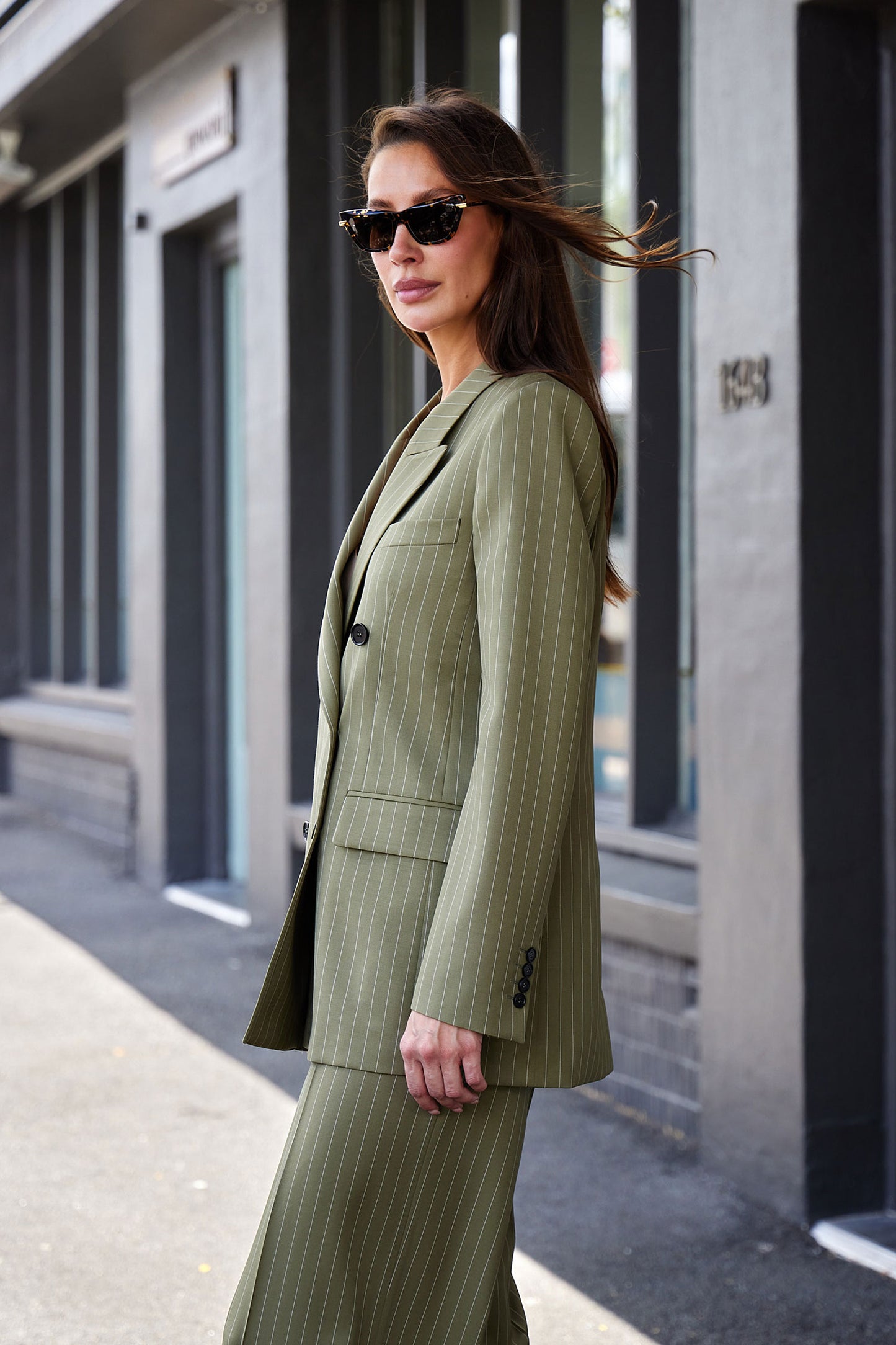 Pinstripe Blazer