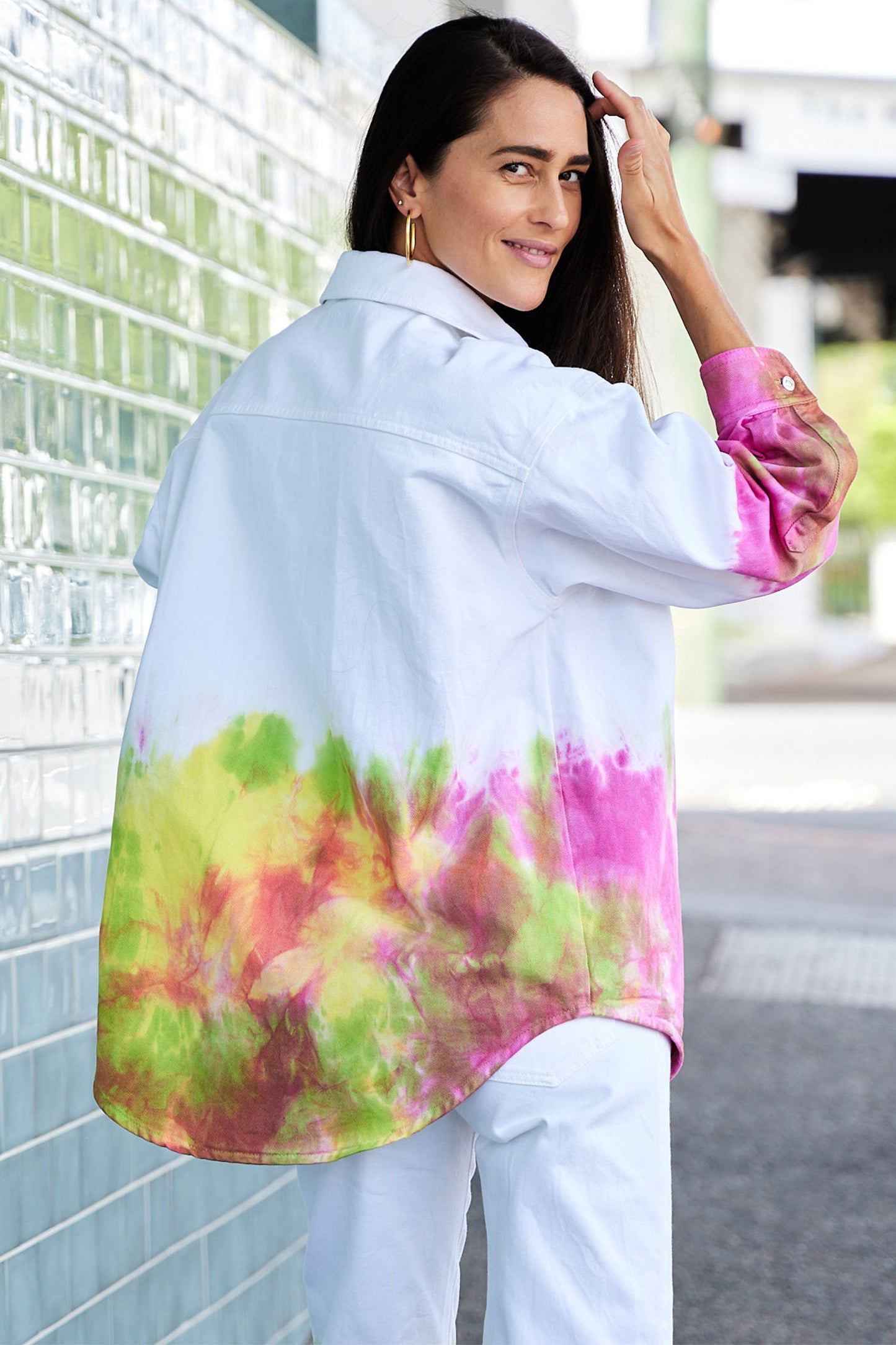 Tie-Dye Denim Shirt