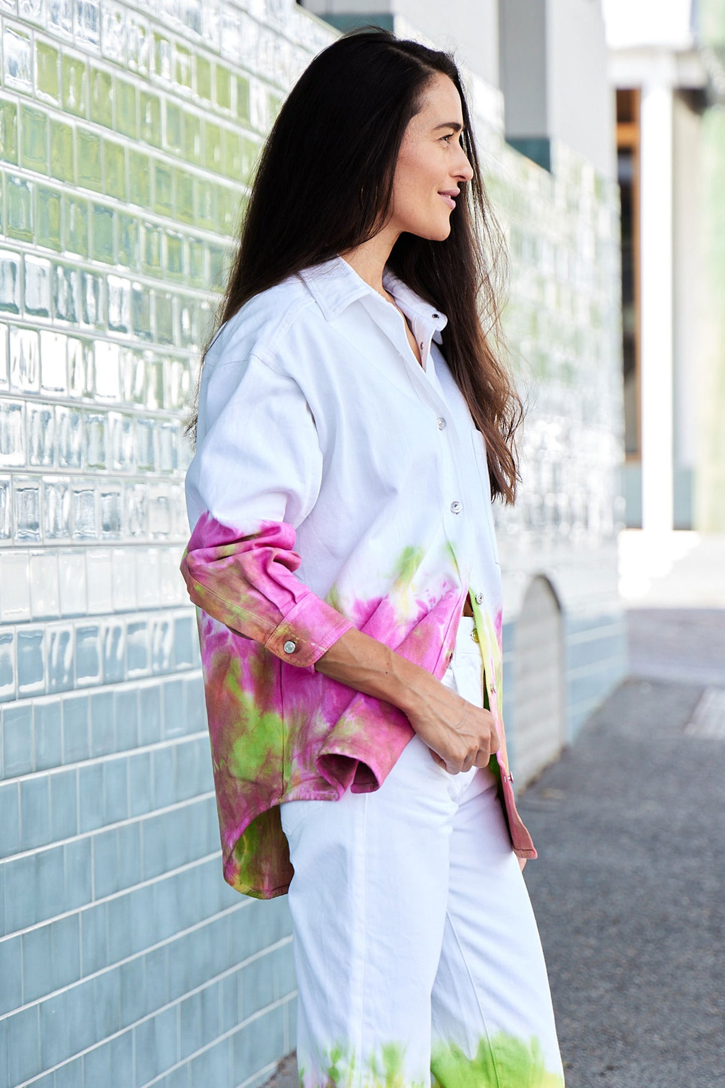 Tie-Dye Denim Shirt