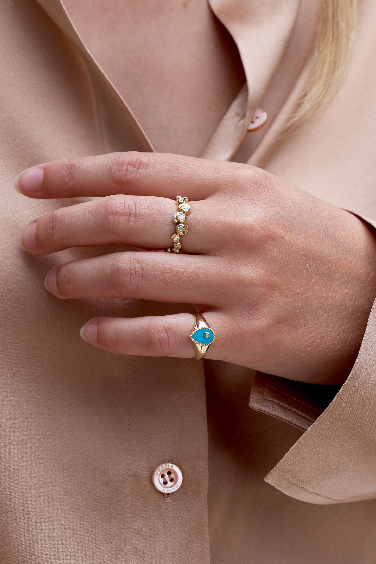 Mini Pear Signet Ring