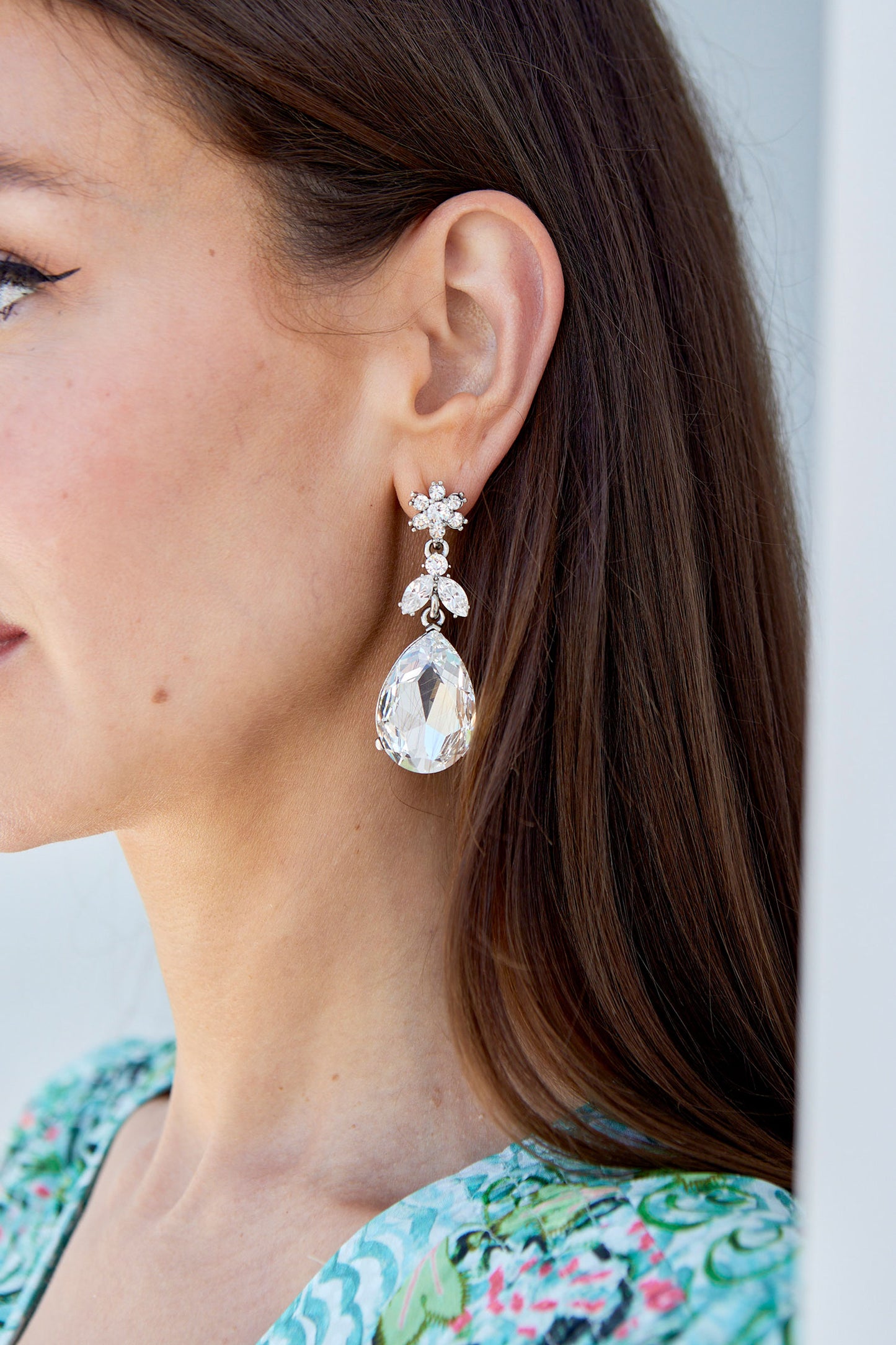Bold Crystal Teardrop Earring