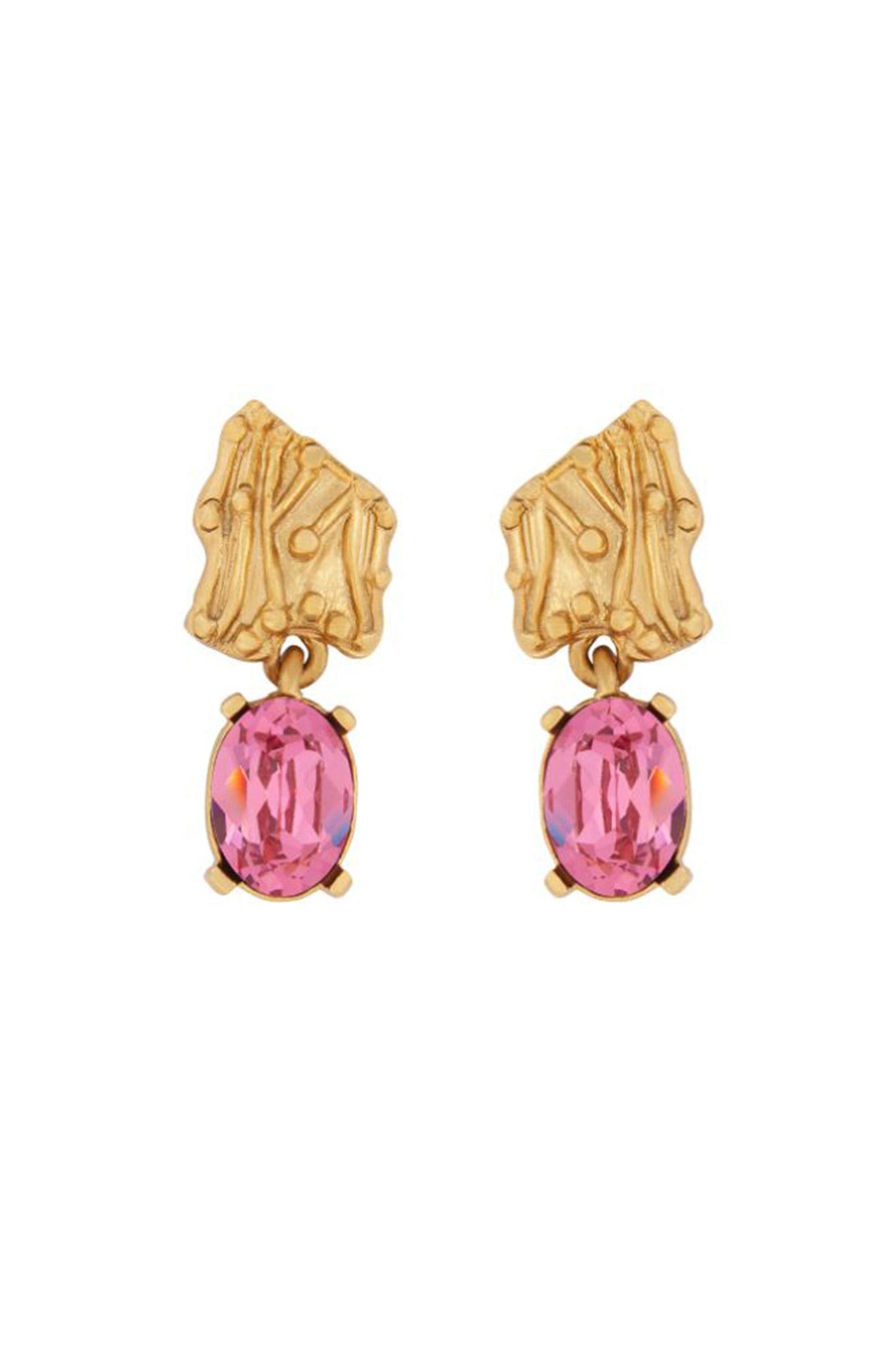 Crystal Plak Drop Earring