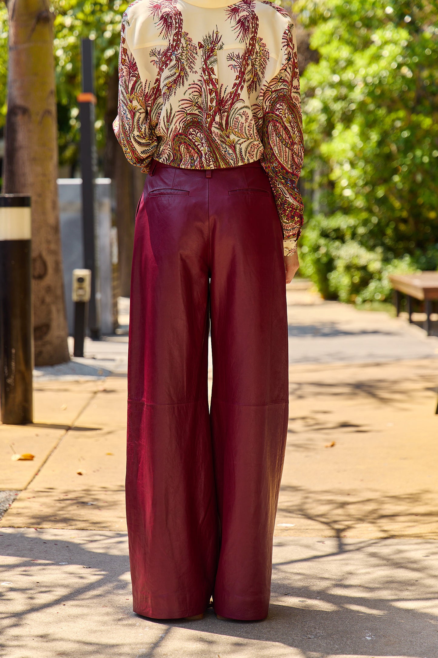 Kobie Wide Leg Leather Pant