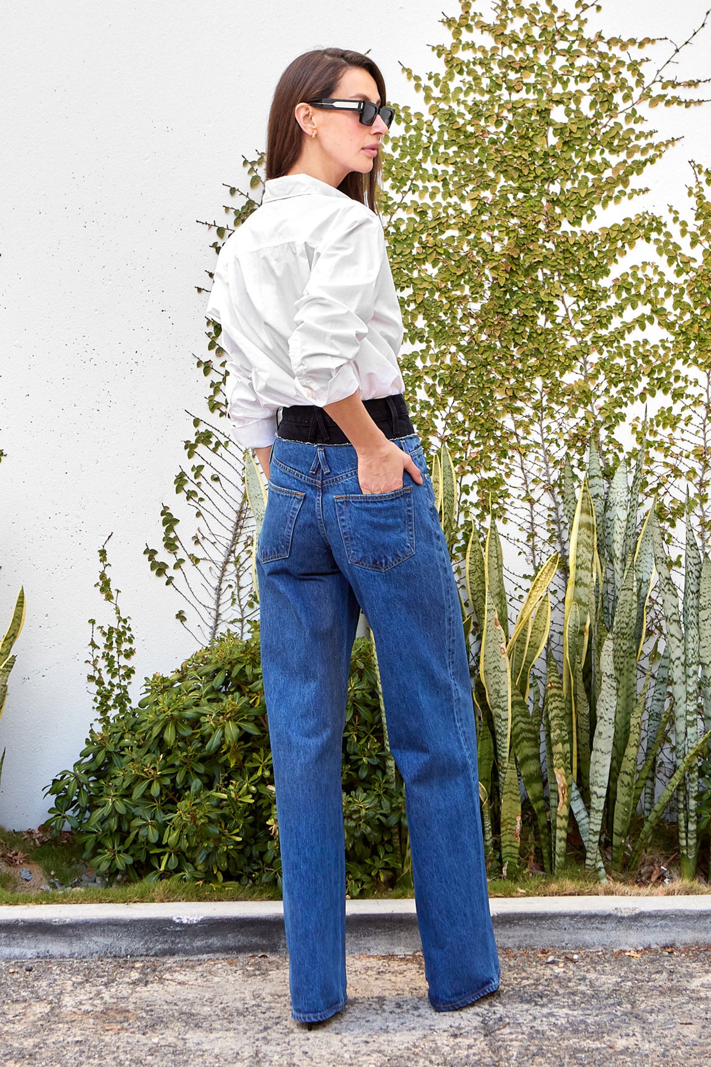 Re-Worked Eva Double Waistband Jean