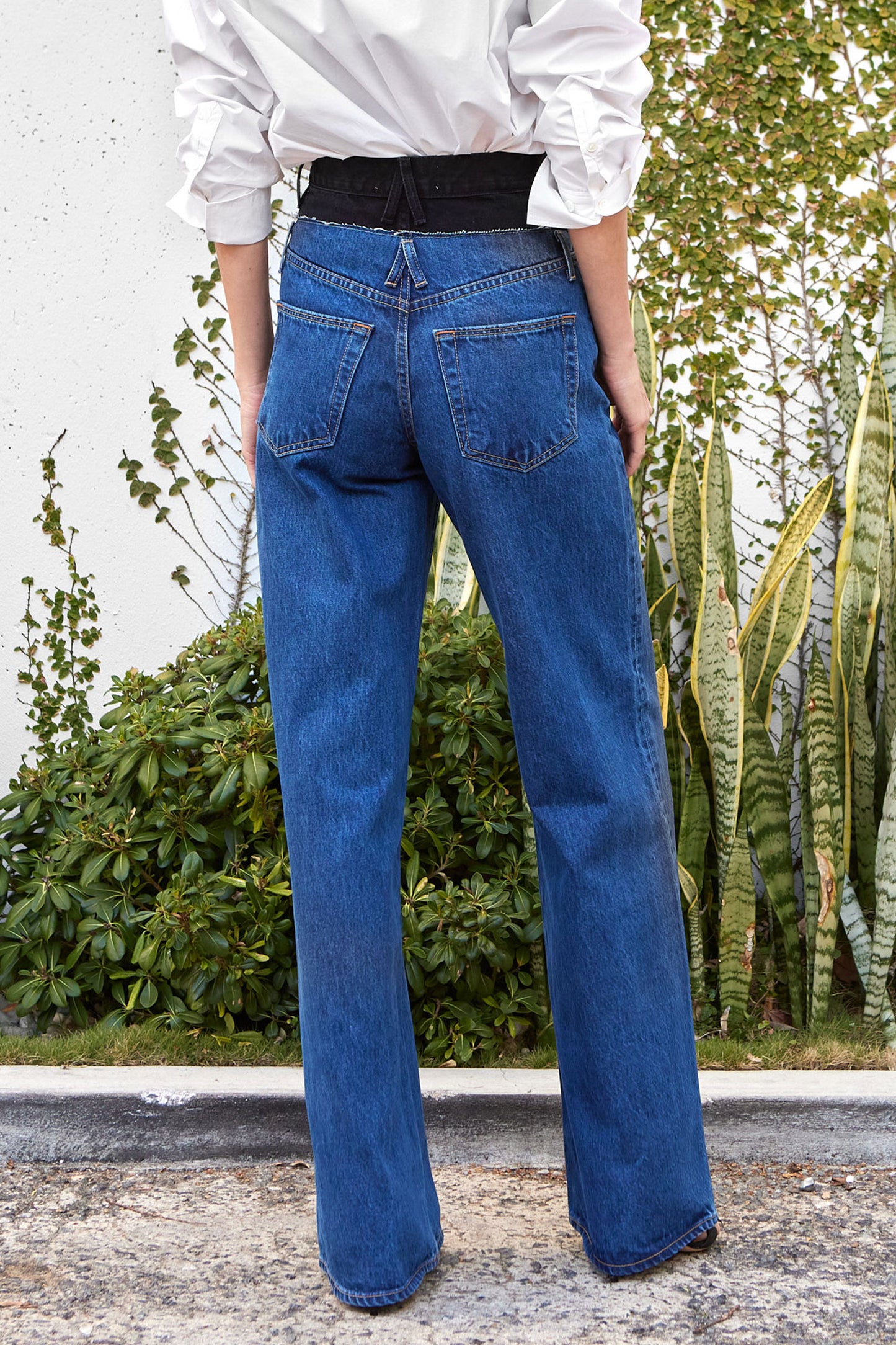 Re-Worked Eva Double Waistband Jean