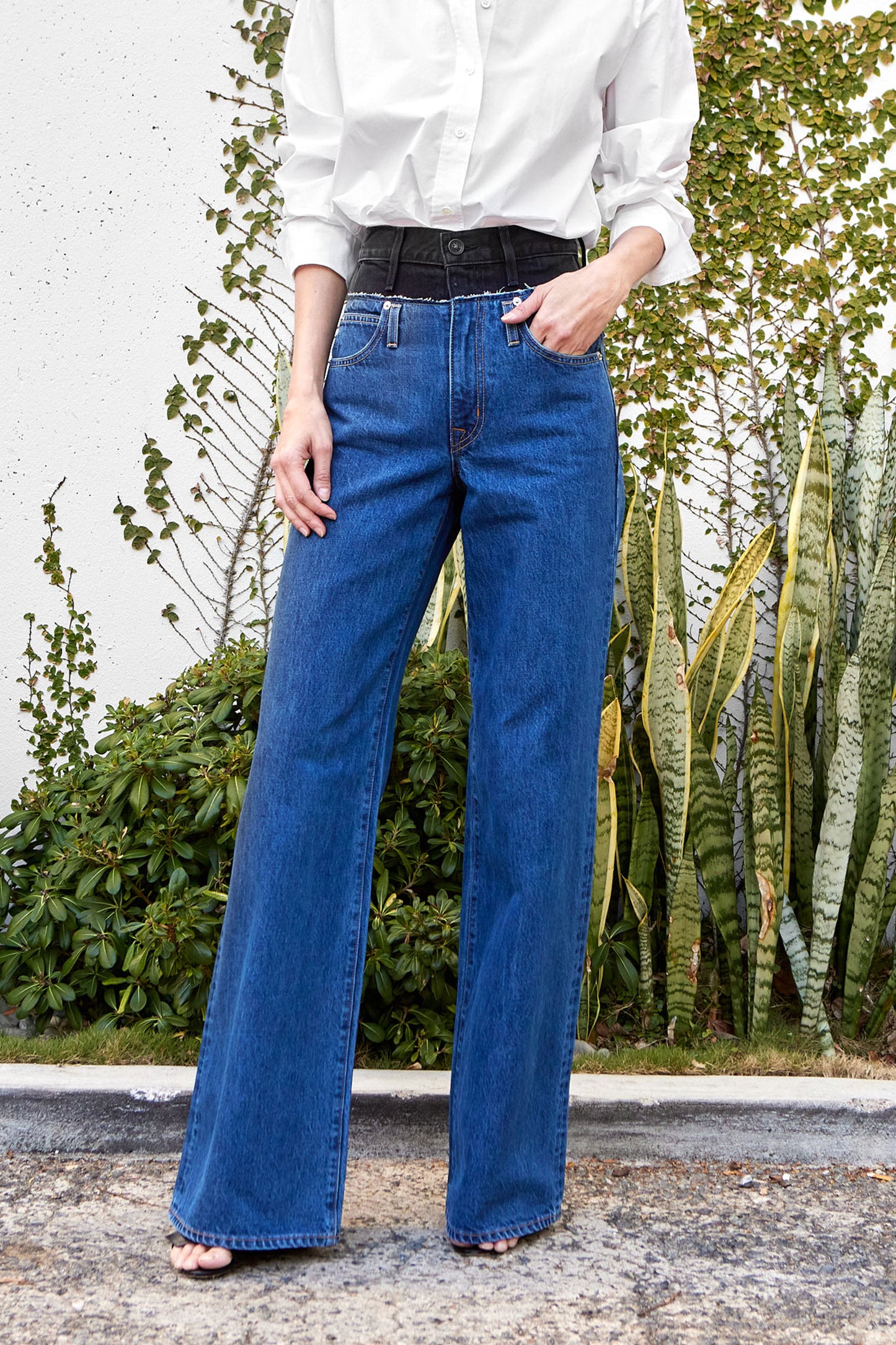 Re-Worked Eva Double Waistband Jean