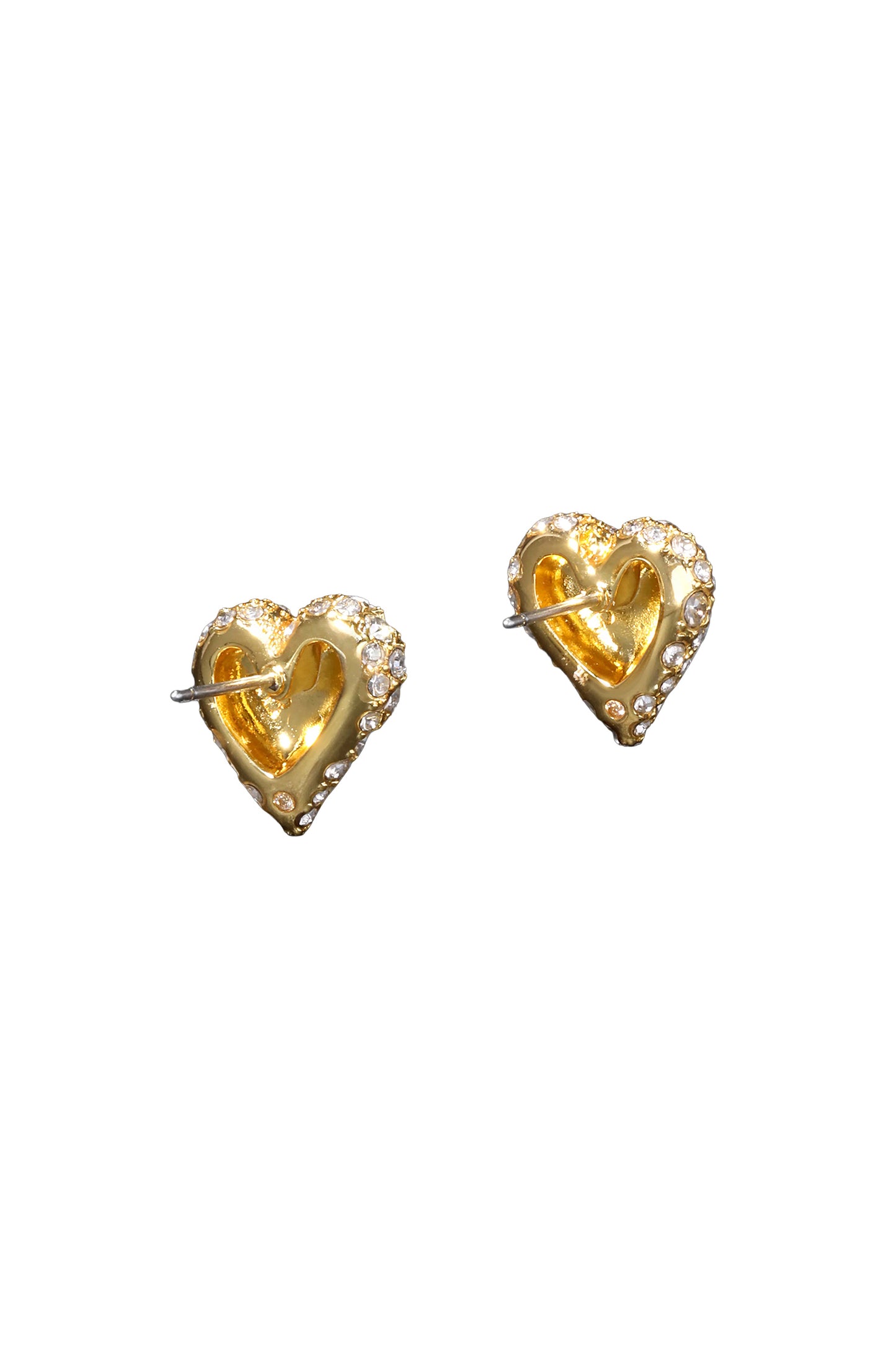 Pave Heart Stud Earring