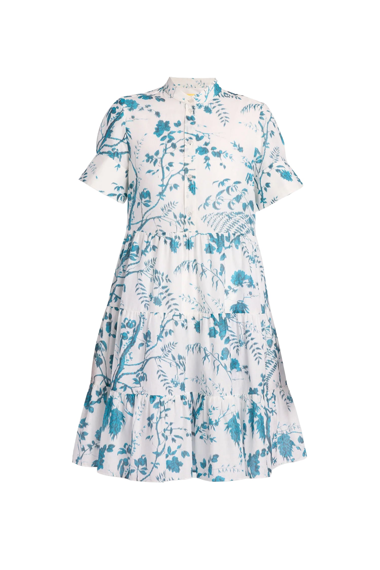 modern botanical print tiered short dress Botanical Tiered Short Dress – Samantha Ogilvie