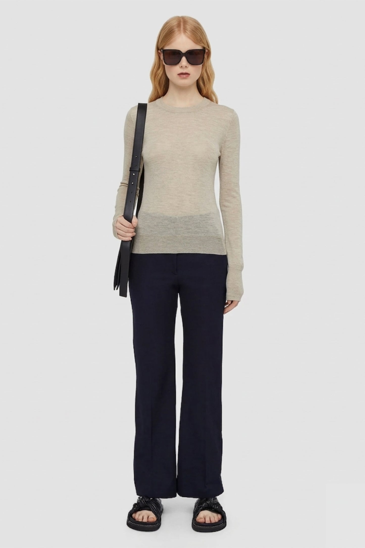 Round Neck L/S Cashair Sweater
