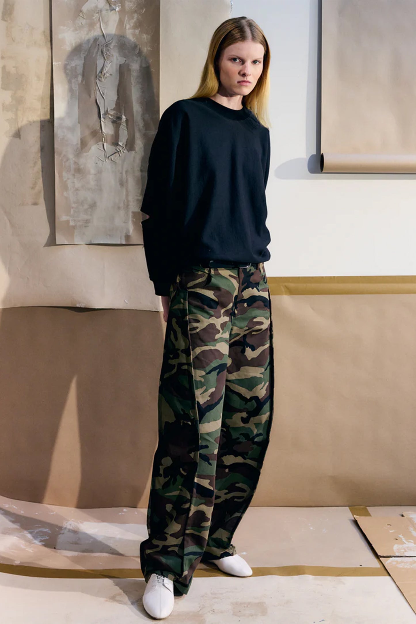 Camouflage Twill Tuck Jean
