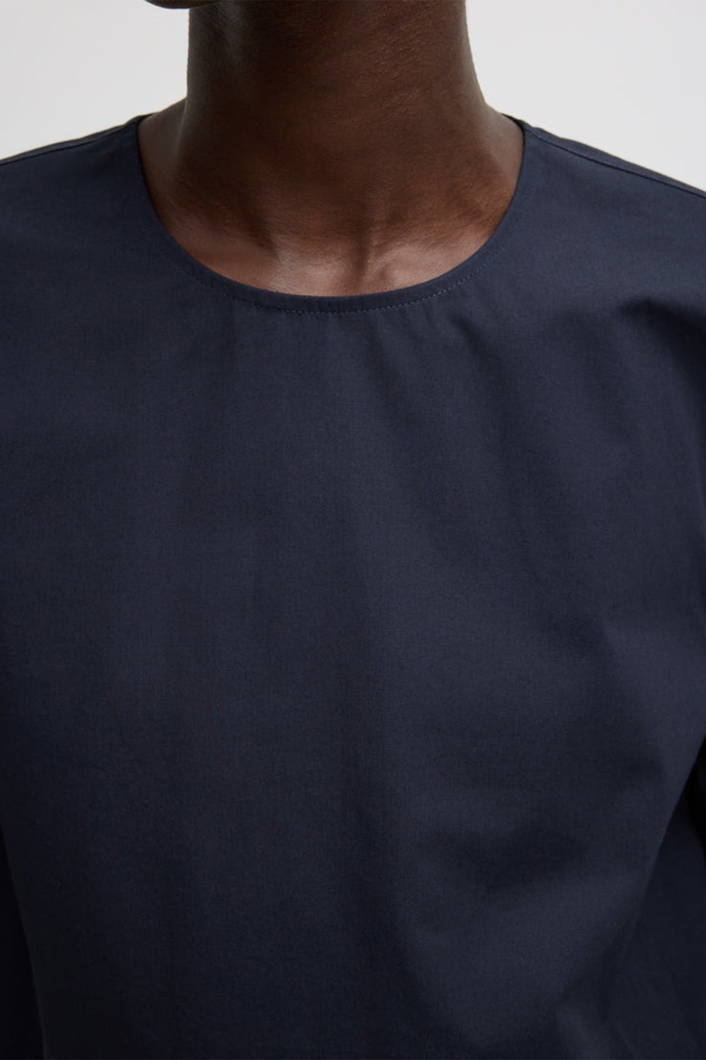 Eco Poplin Reverse Sleeve Top