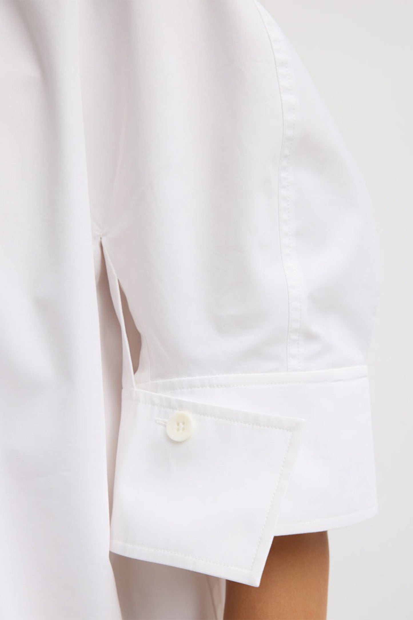 Eco Poplin Reverse Sleeve Top