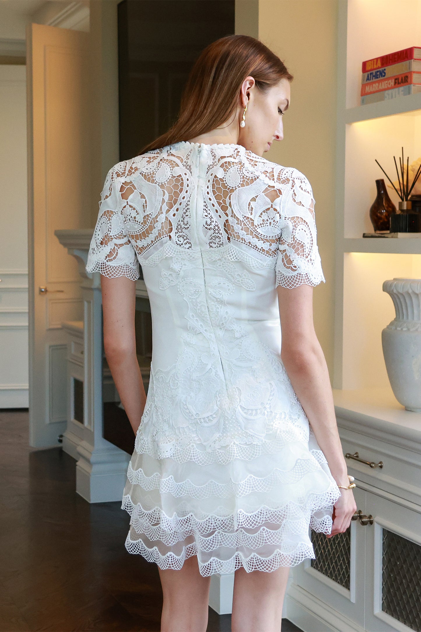 Paislee Guipure Lace Mini Dress