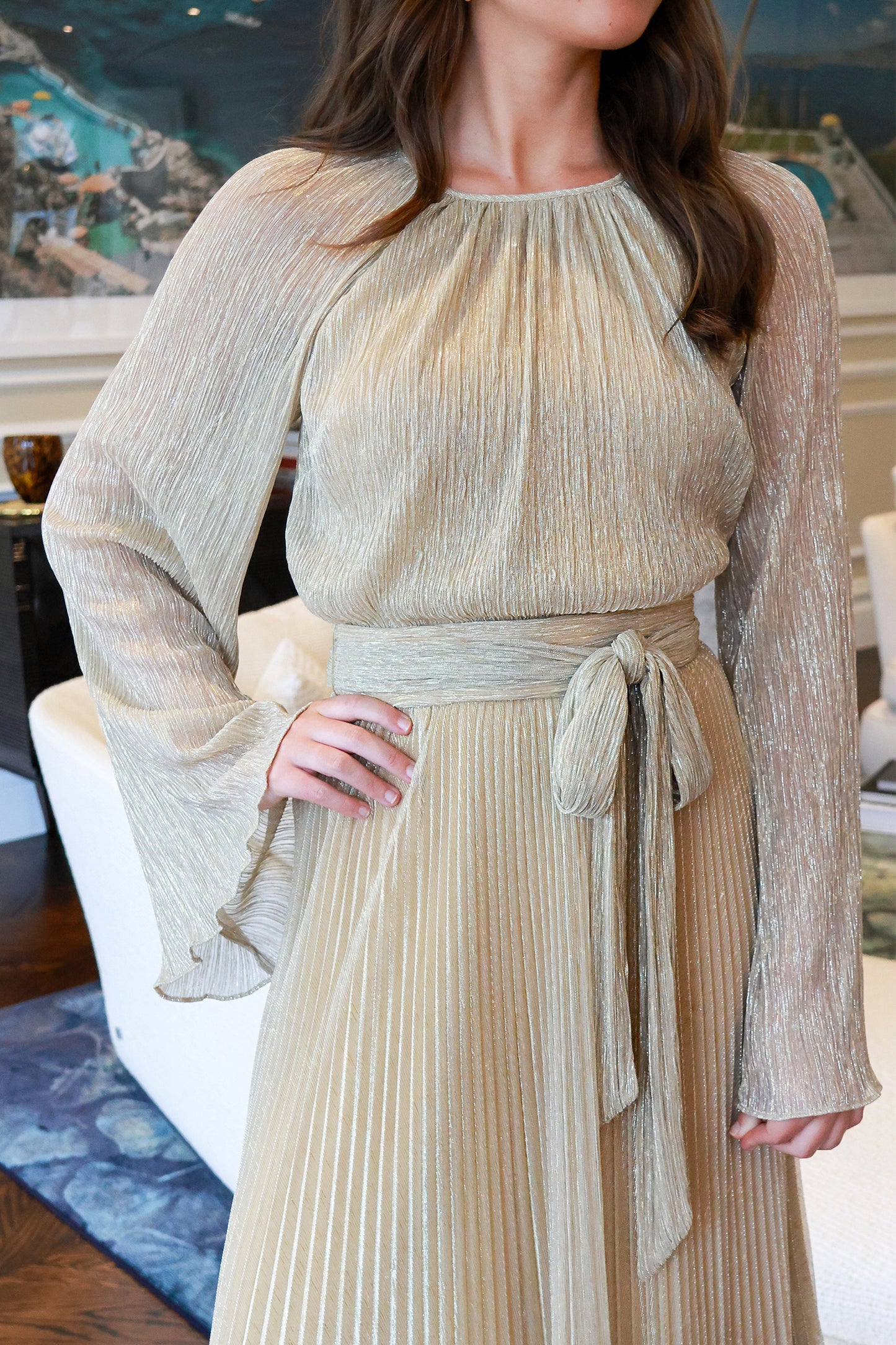 L/S Belted Gown