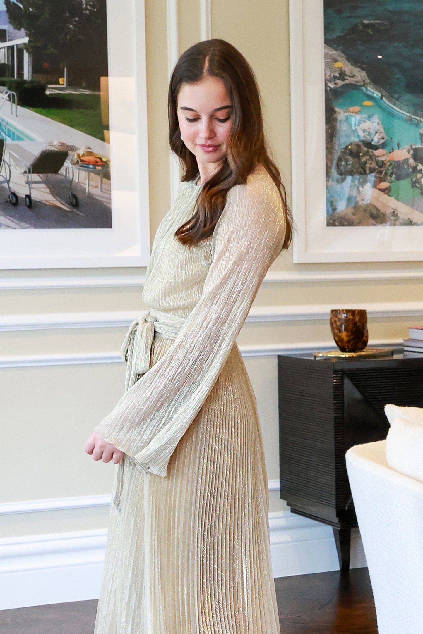 L/S Belted Gown