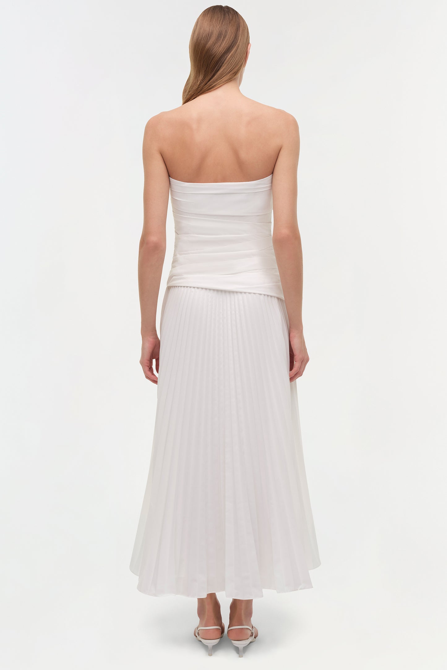 Arie Strapless Bustier Midi Dress