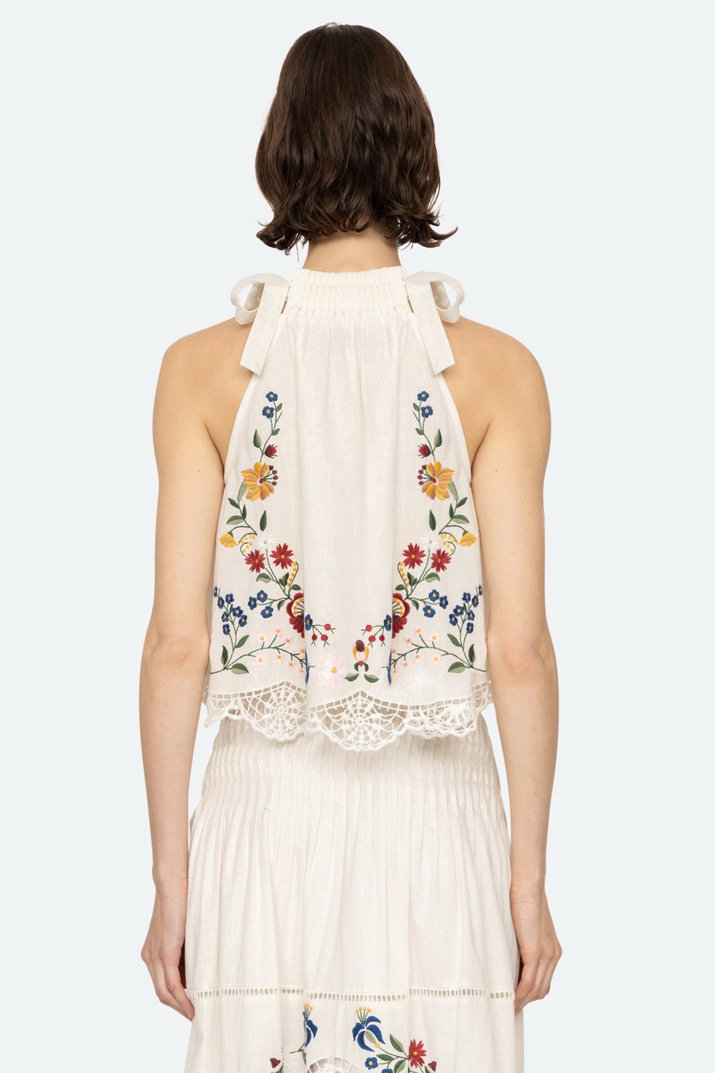 Celia Embroidery Halter Top