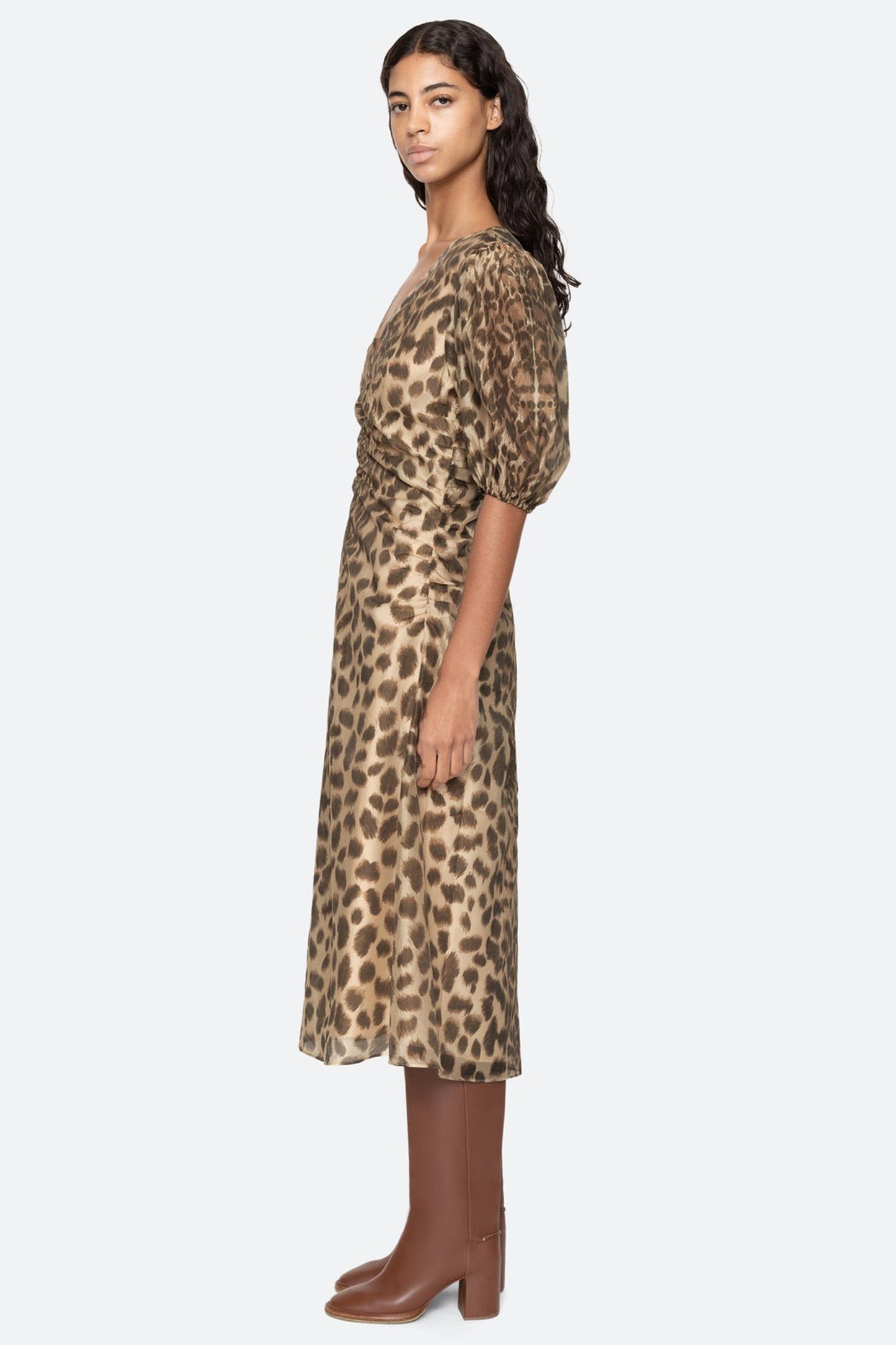 Claude Puff SLV Midi Dress