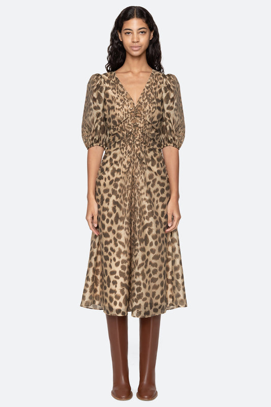 Claude Puff SLV Midi Dress