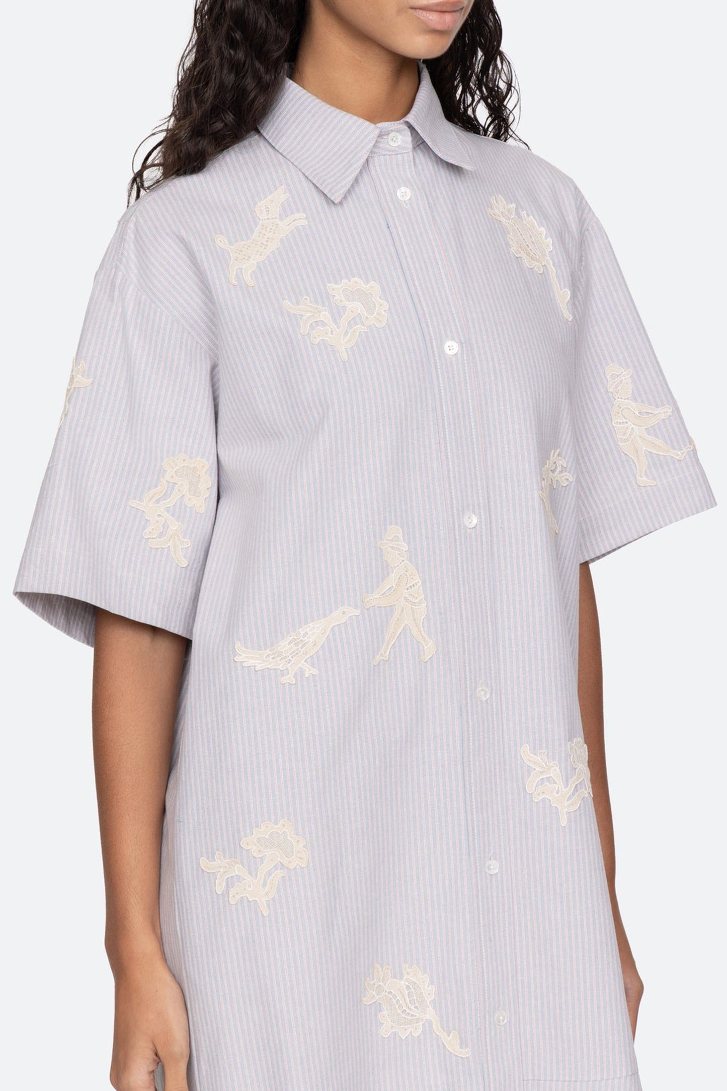 Lavinia Striped Shirt Dress
