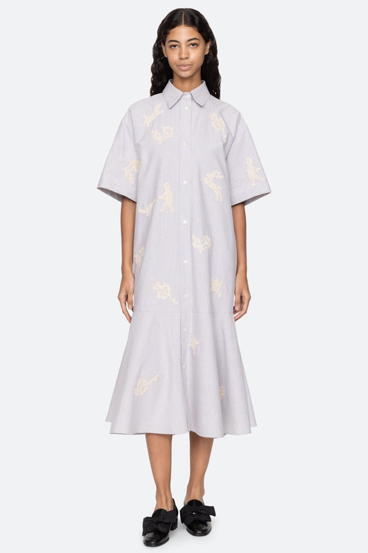 Lavinia Striped Shirt Dress