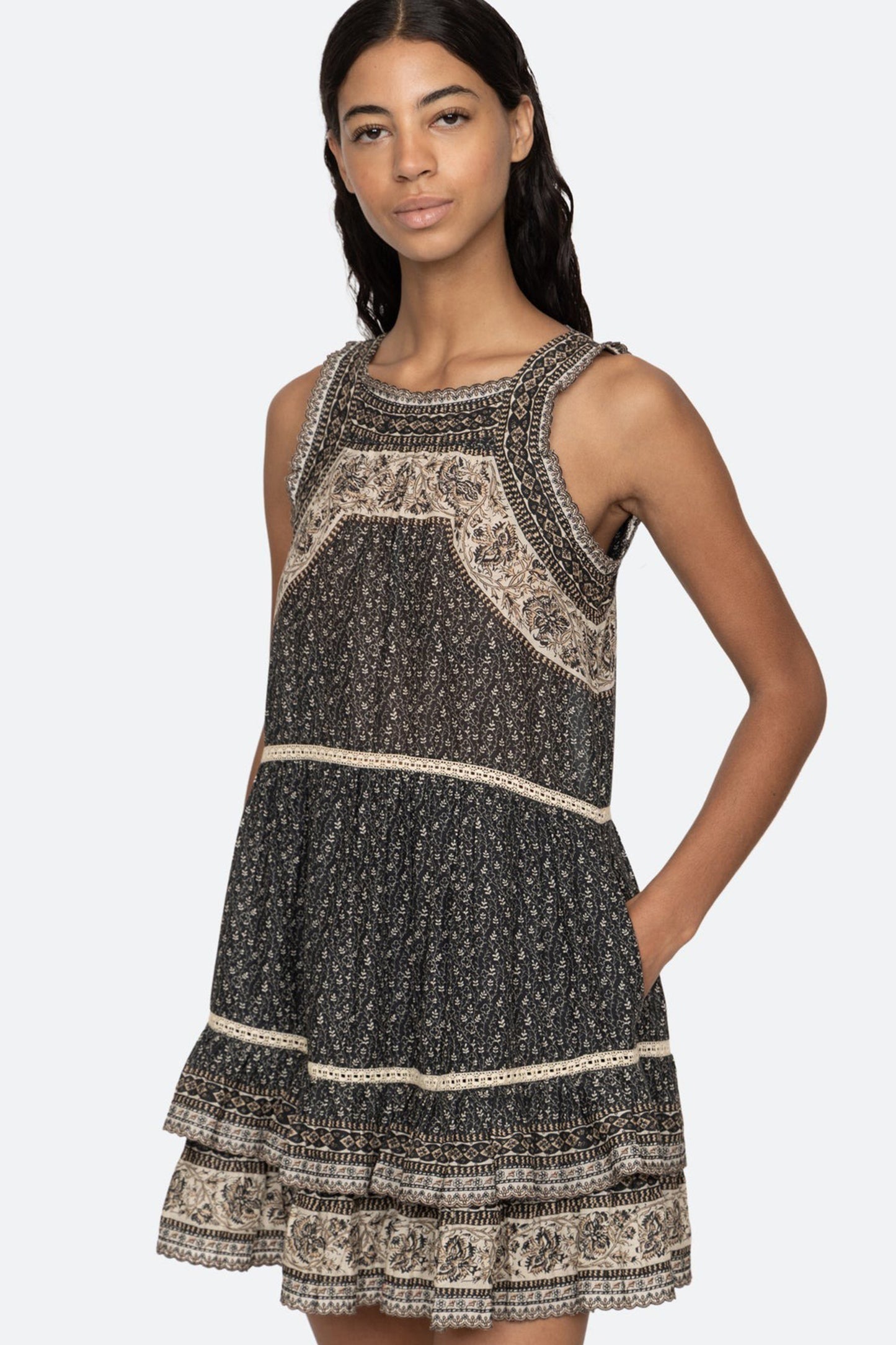Palma Print Tank Tunic Dress