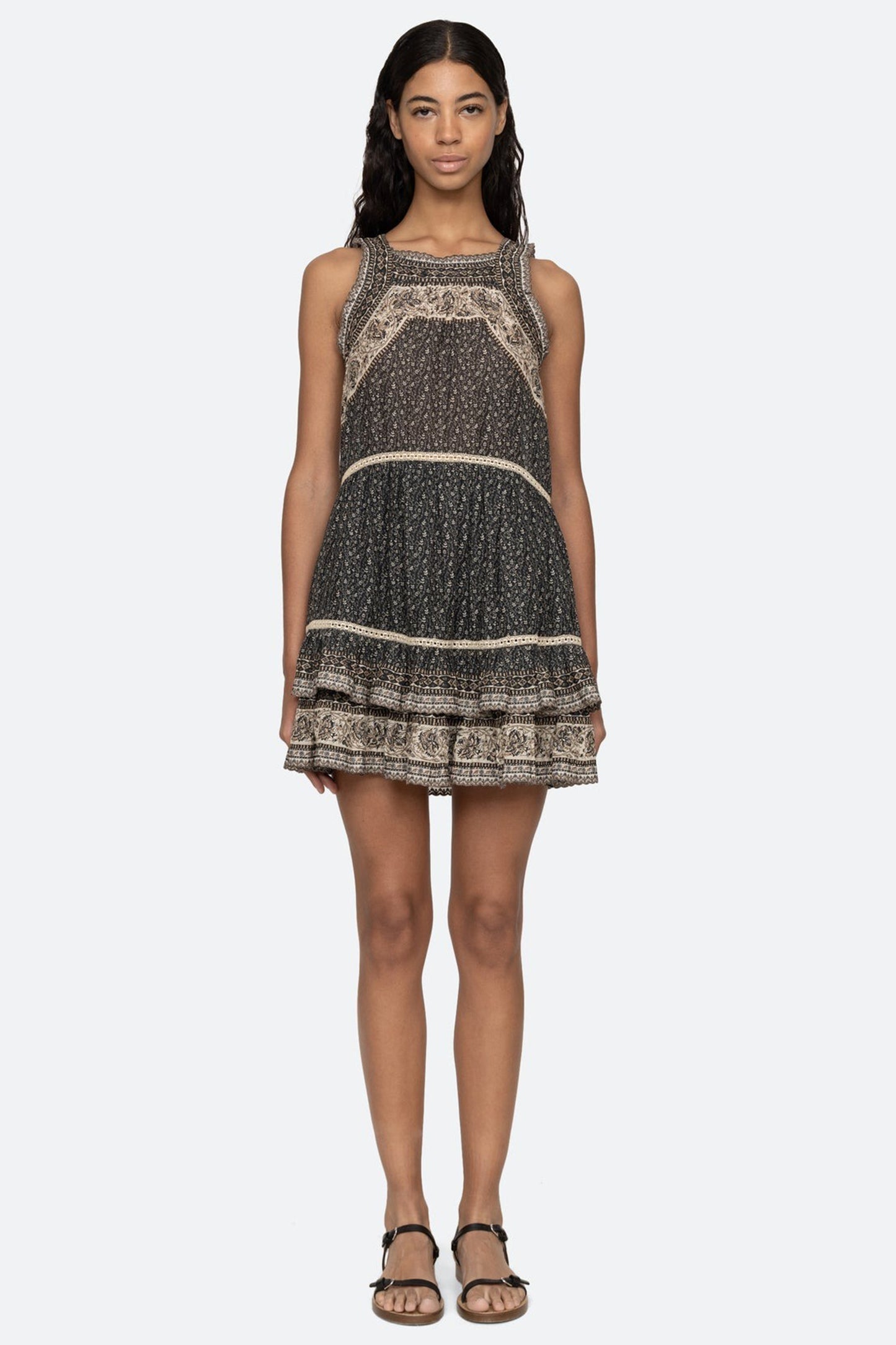 Palma Print Tank Tunic Dress