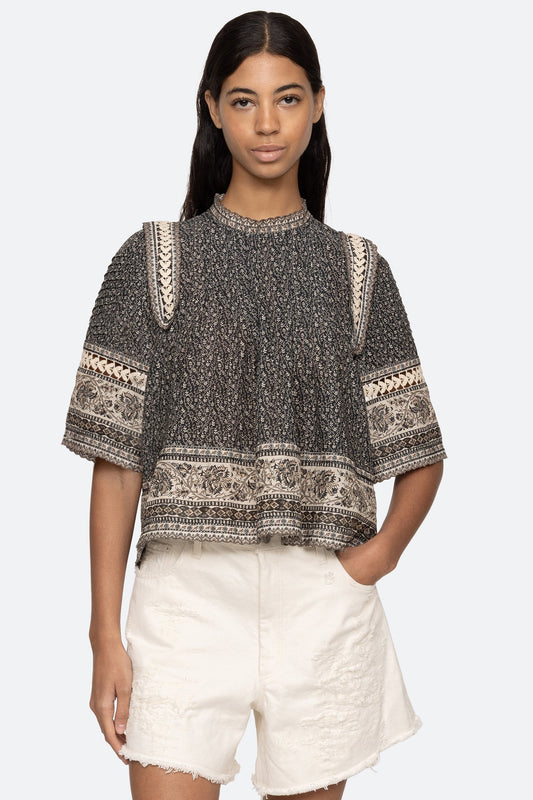 Palma Print S/SLV Top