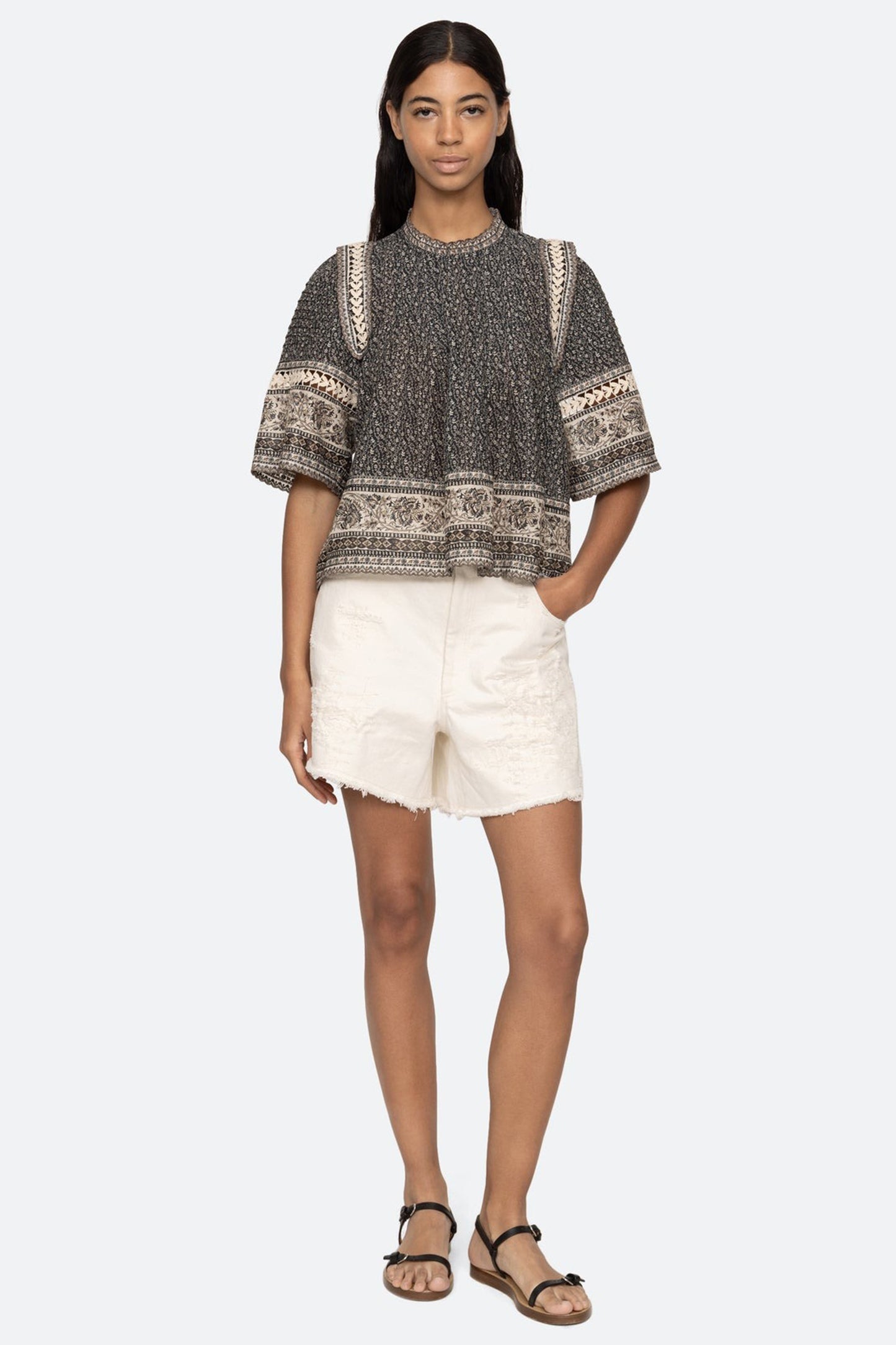 Palma Print S/SLV Top