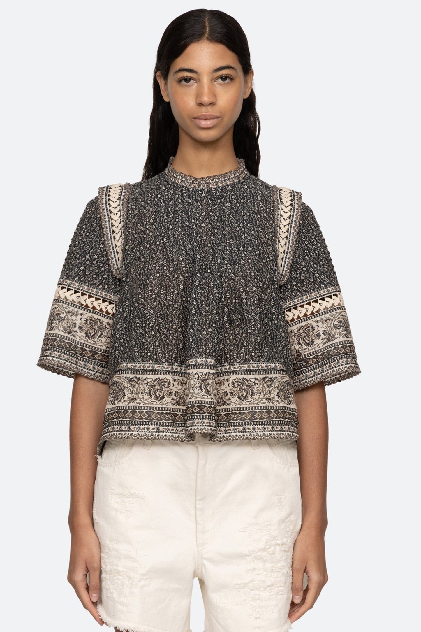 Palma Print S/SLV Top