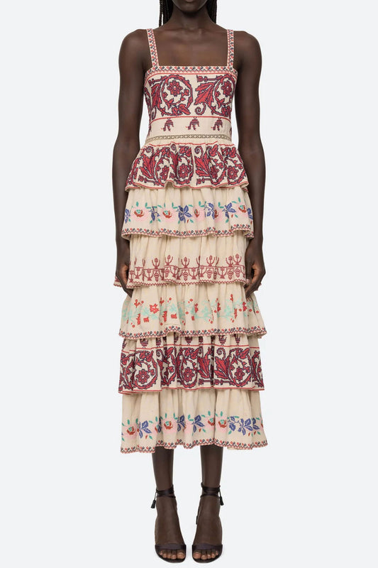 Ramona Embroidery Tiered Dress