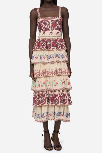 Ramona Embroidery Tiered Dress