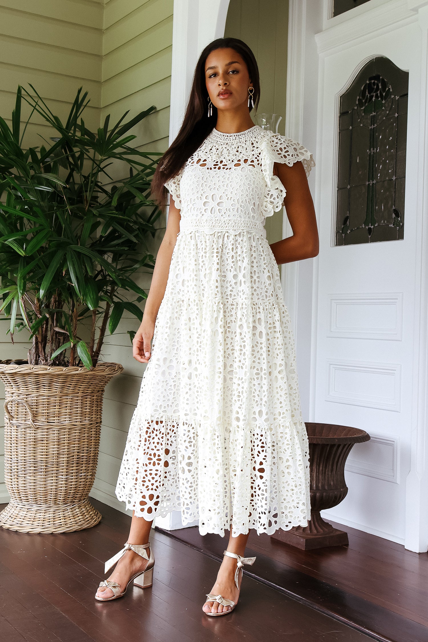 White Eyelet Maxi Dress Lumi Eyelet Maxi Dress – Samantha Ogilvie