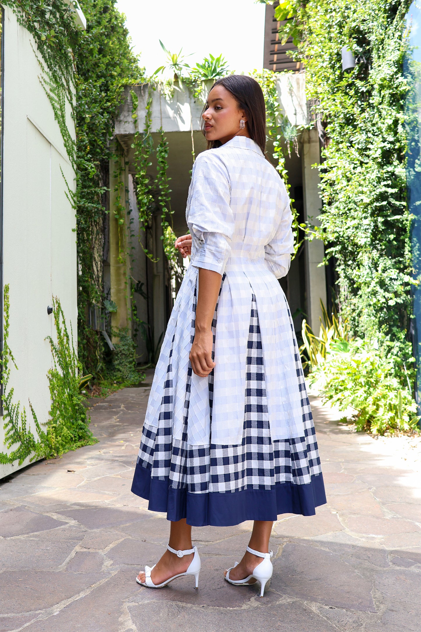 Jazz Pintuck Midi Dress
