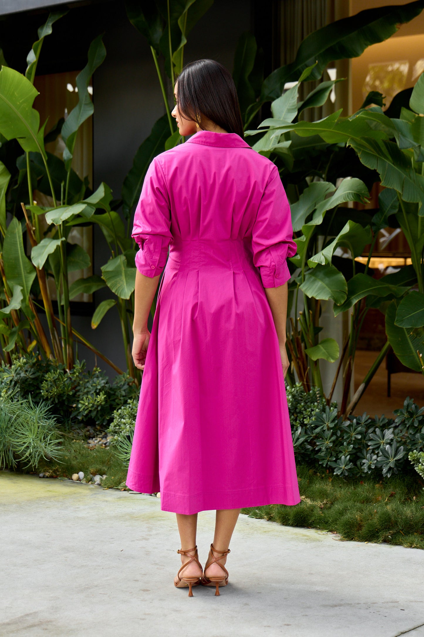 Jazz Pintuck Midi Dress