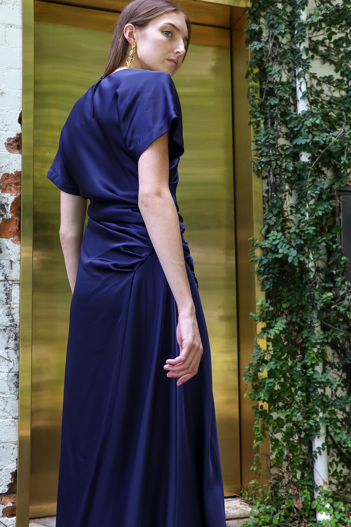 Marabella S/S Draped Midi Dress
