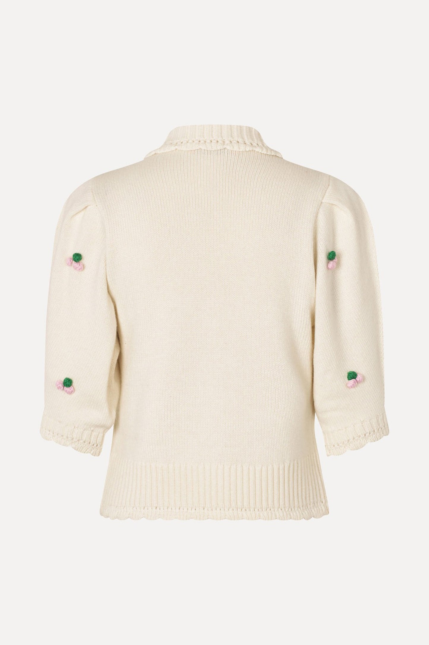 Bubble Knit Polo Cardigan