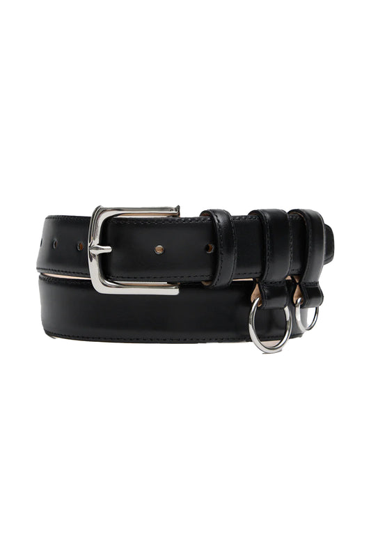Classic Ring Hardware Leather Belt