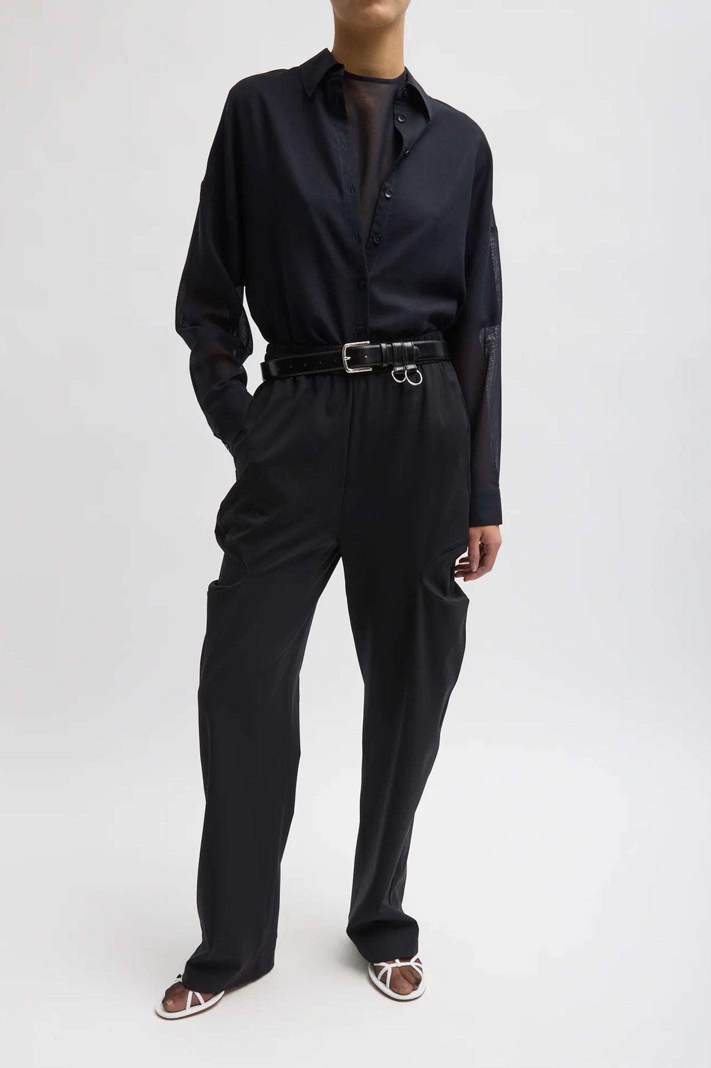 Classic Ring Hardware Leather Belt