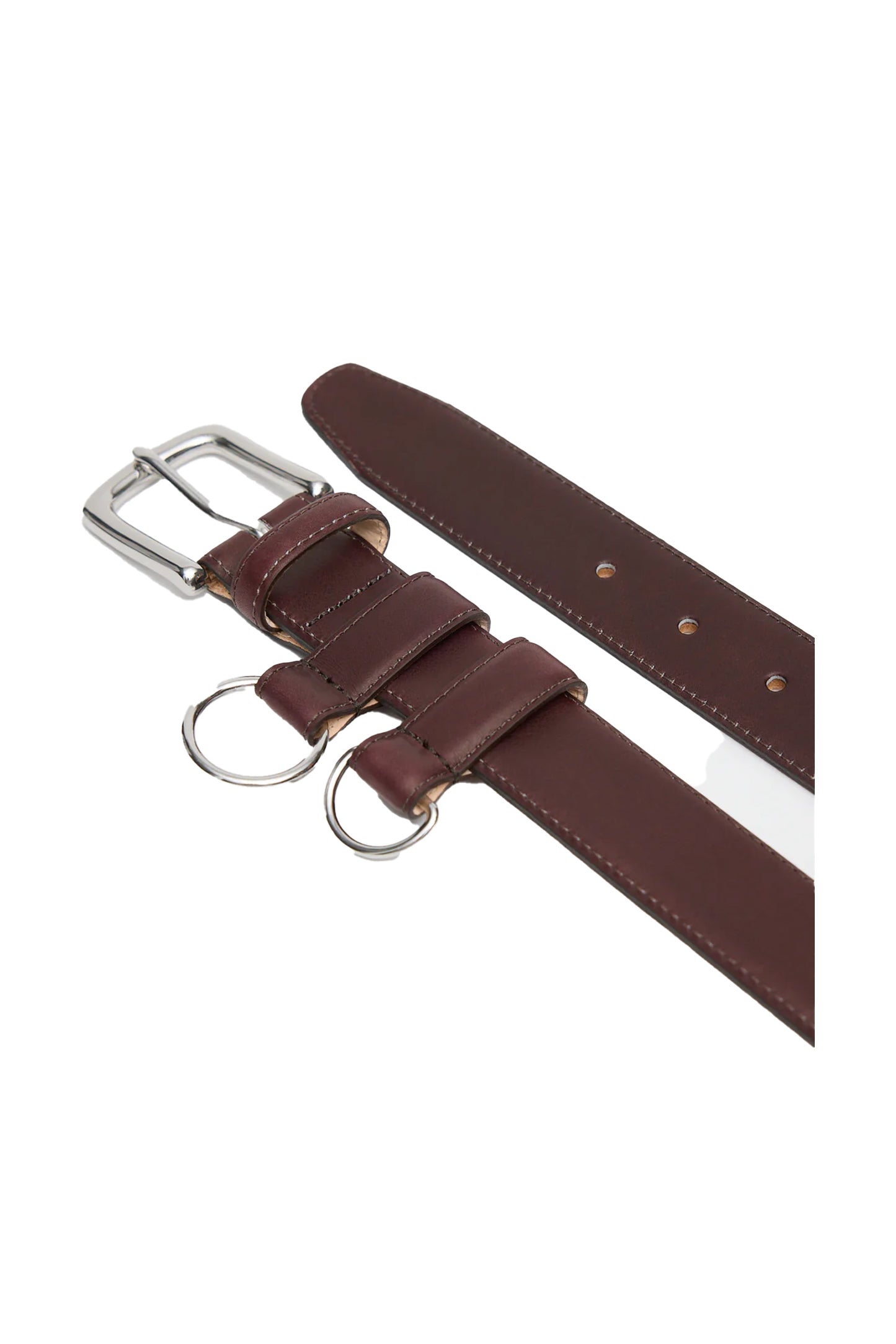 Classic Ring Hardware Leather Belt