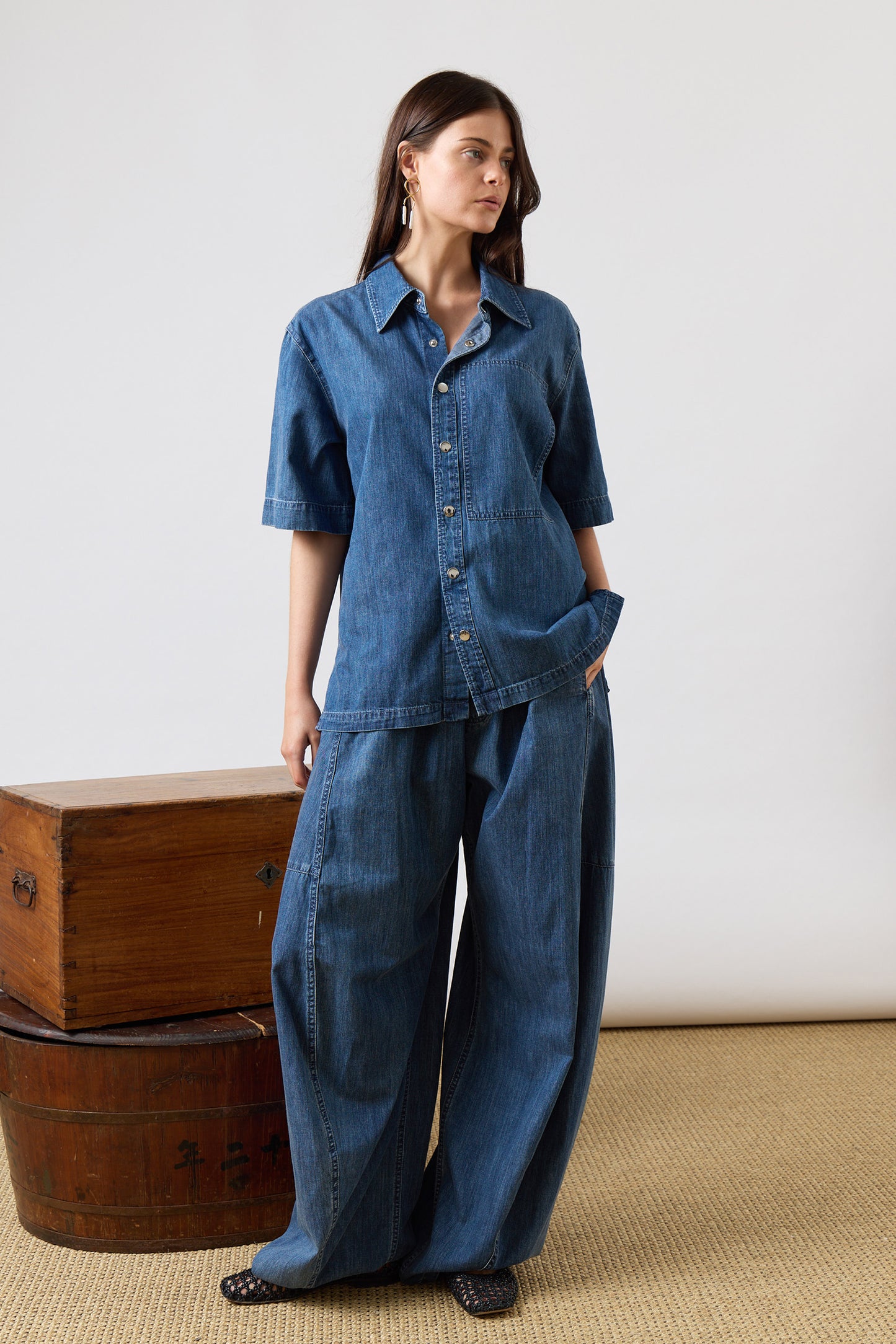 Summer Denim Camp Shirt