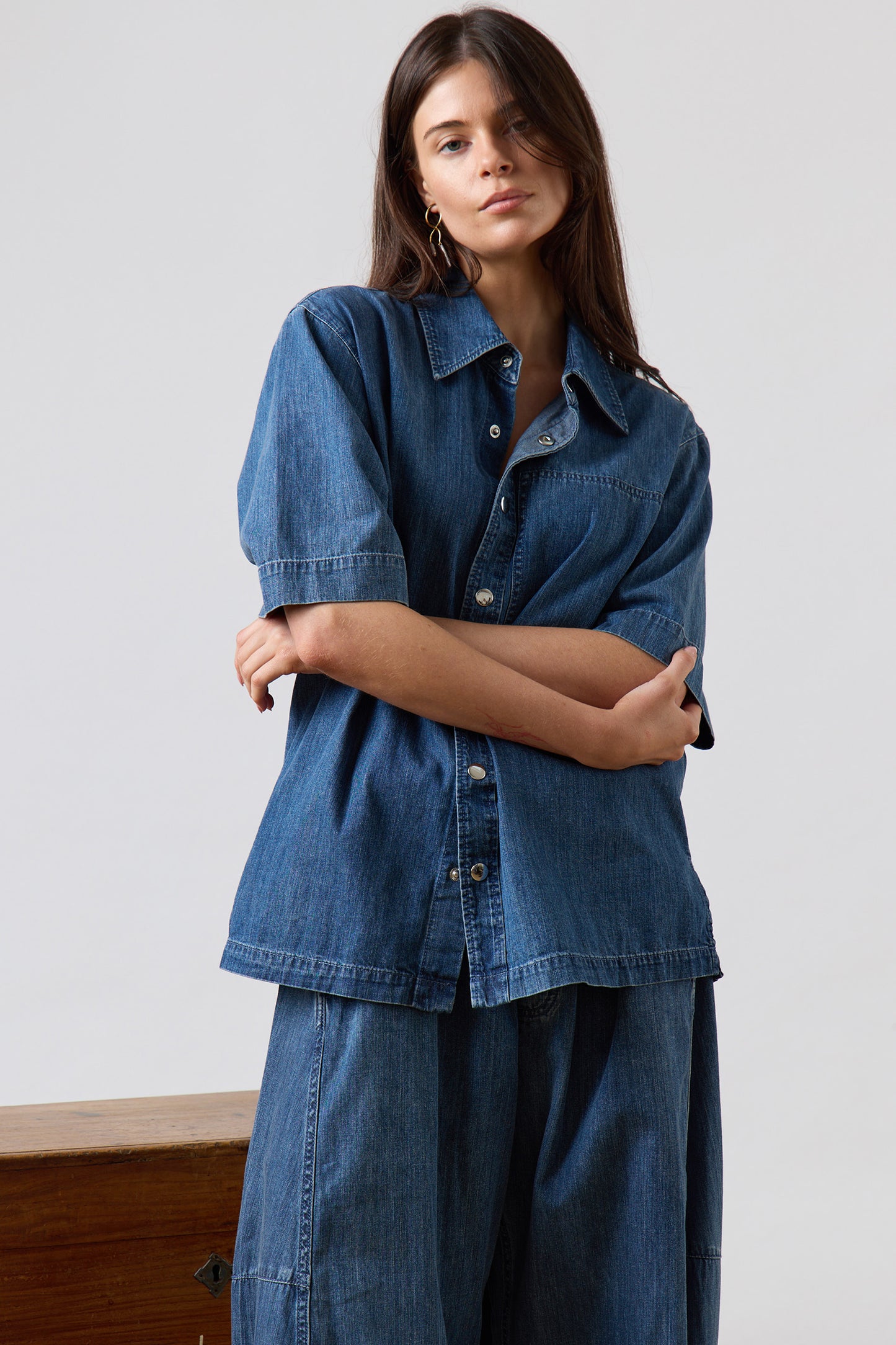 Summer Denim Camp Shirt