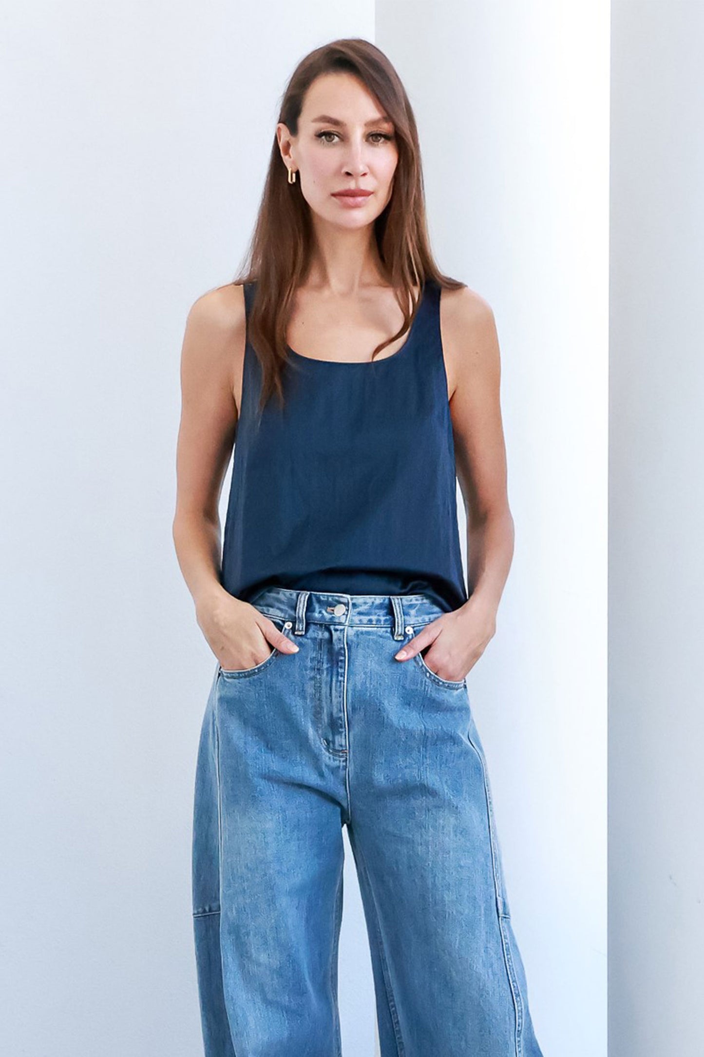 Luxe Nylon Scoopneck Tank - FINAL SALE