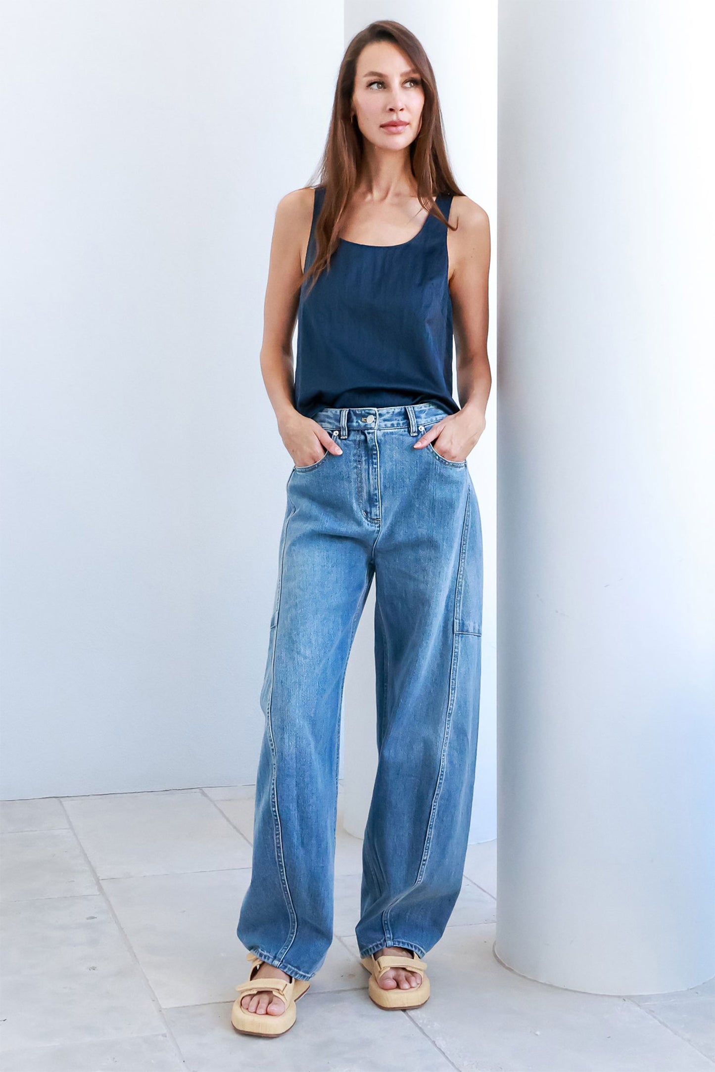 Luxe Nylon Scoopneck Tank - FINAL SALE