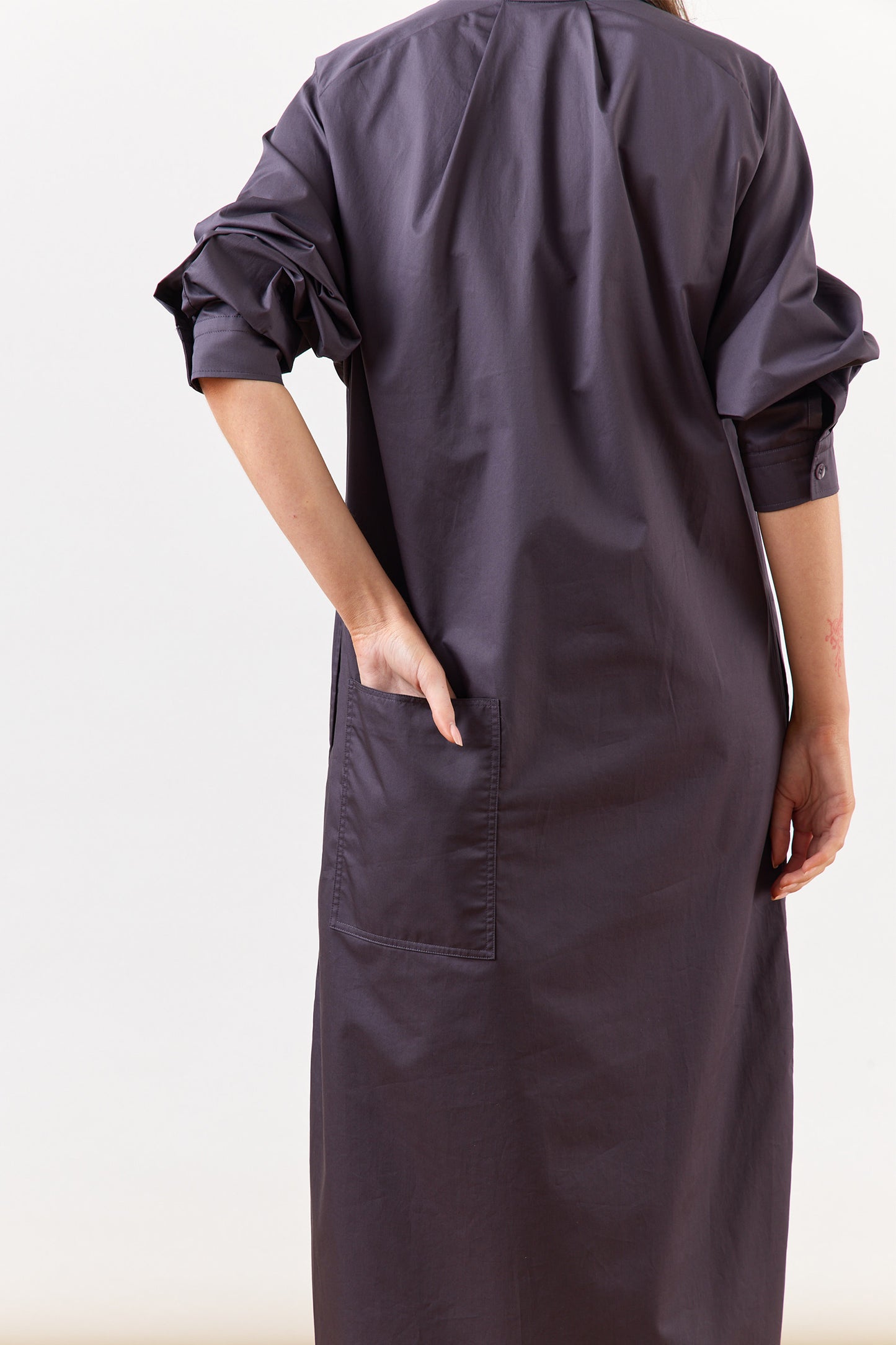 Eco Poplin Maxi Shirtdress