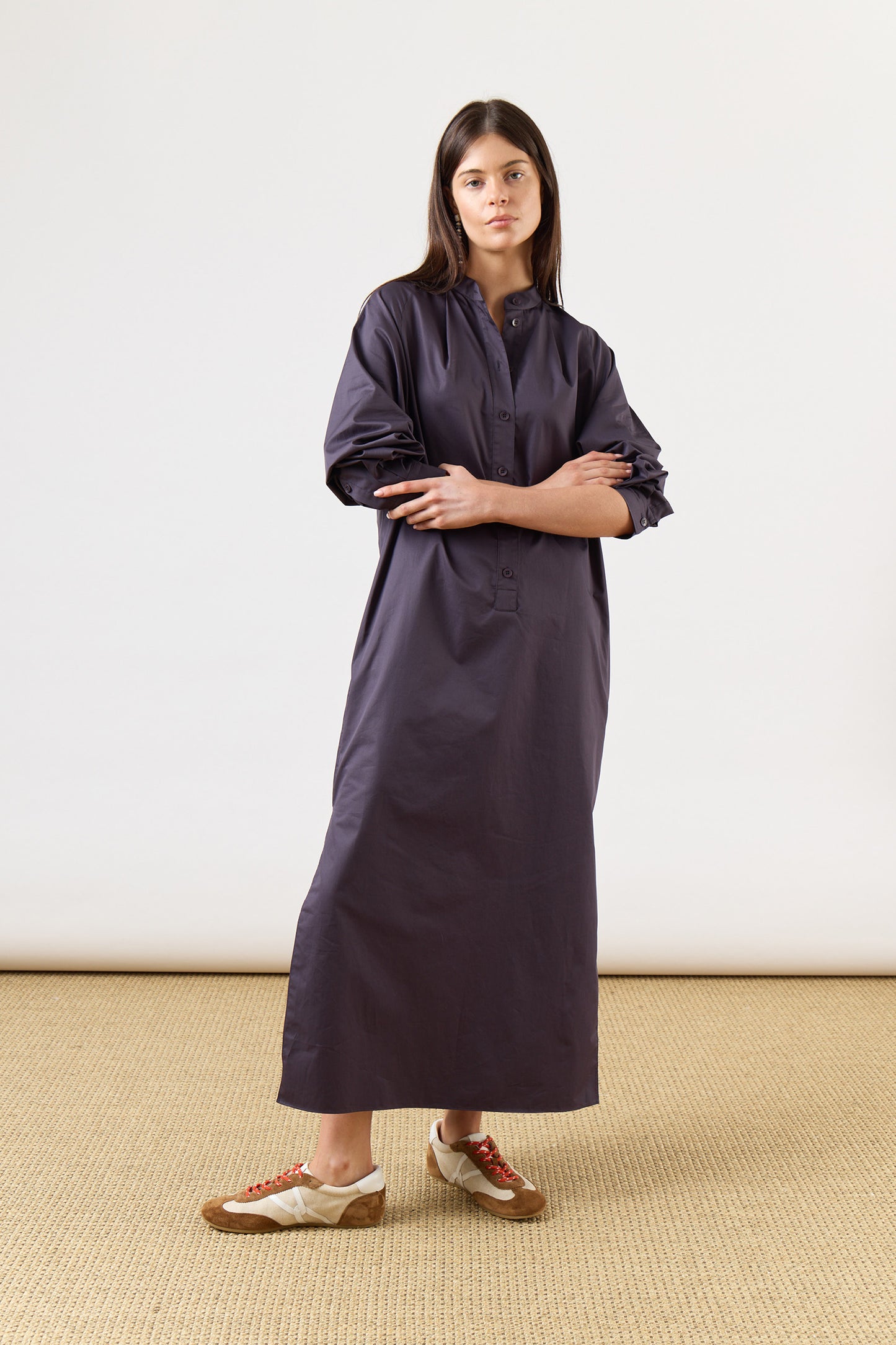 Eco Poplin Maxi Shirtdress
