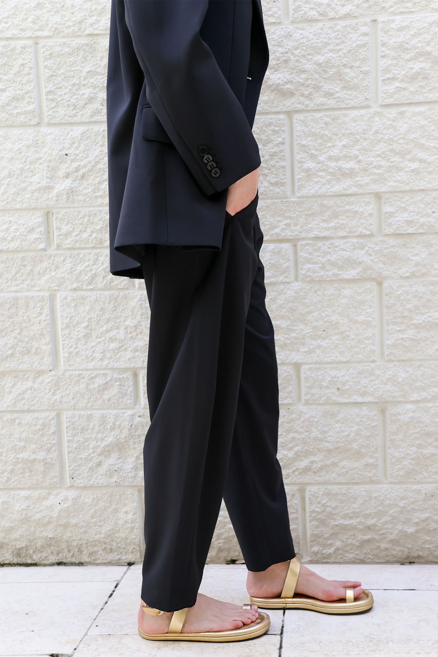 Tropical Wool Reese Sculpted Trouser